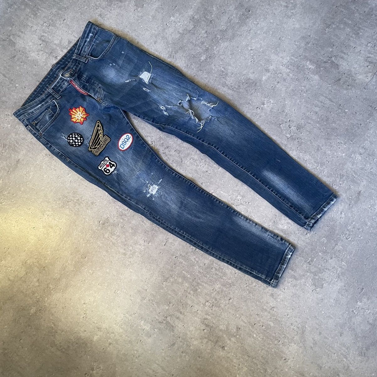 Other Vintage Dsqaured2 Patch Logo Staight Fit Jeans Size US 32 / EU 48 - 2 Thumbnail