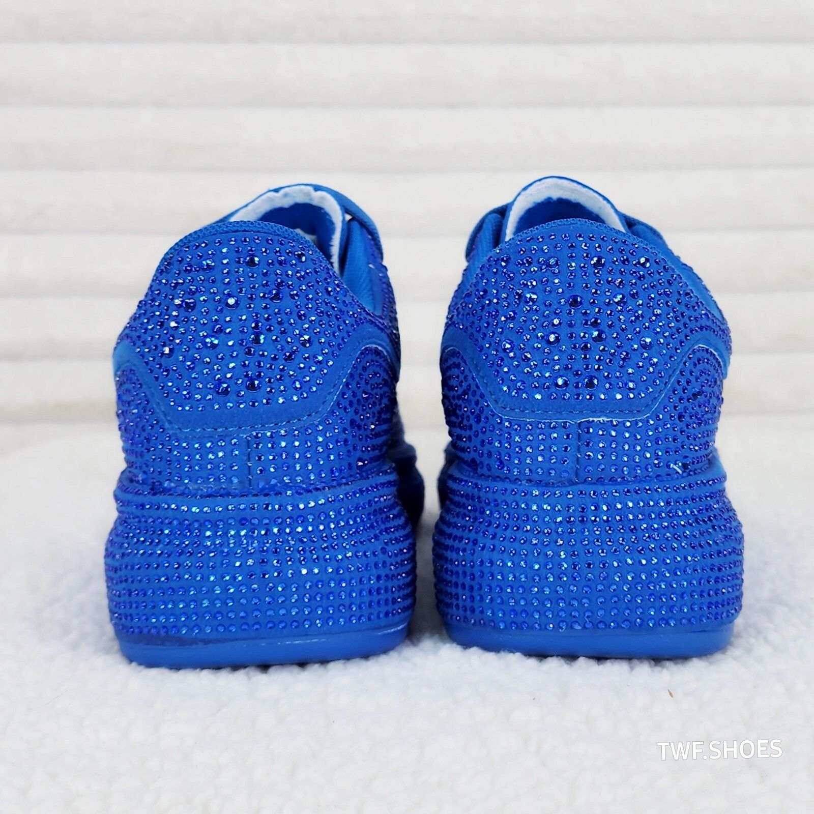 Other Dazzle Cush Iridescent Stone Blue Platform Sneakers Tennis S Size US 7 / IT 37 - 3 Thumbnail