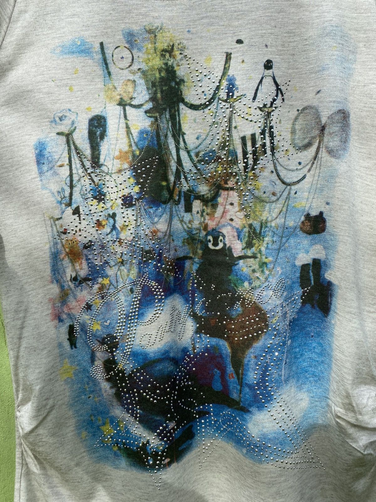 Japanese Brand Gofi Japanese Vintage Surreal Art Graphic Tee Studded Detail Size M / US 6-8 / IT 42-44 - 7 Thumbnail