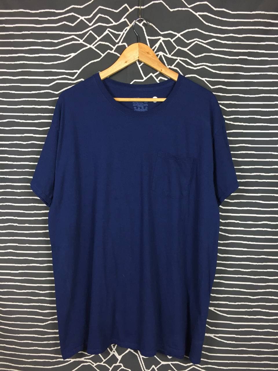 Fruit Of The Loom × Vintage Vtg FOTL Plain Blank Casual Essential Pocket Tee Size US XXL / EU 58 / 5 - 2 Thumbnail