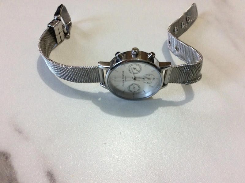 Designer Olivia silver dial mesh bracelet watch Size ONE SIZE - 2 Thumbnail