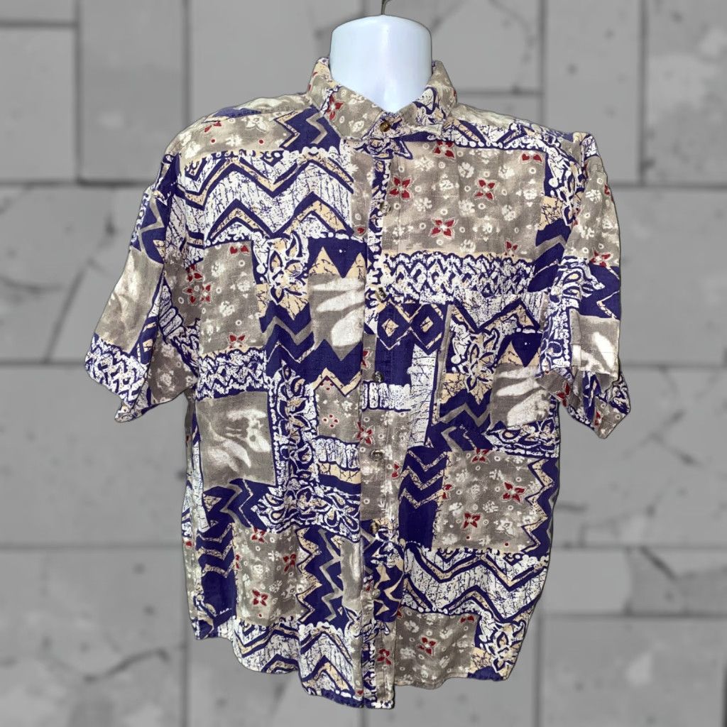 Vintage VINTAGE Del Mar Mens Beige Aloha Print Hawaiian Shirt 23.5 In Armpit - Casual Shirt Mens L Beige Aloha 90s Theme Size US L / EU 52-54 / 3 - 1 Thumbnail