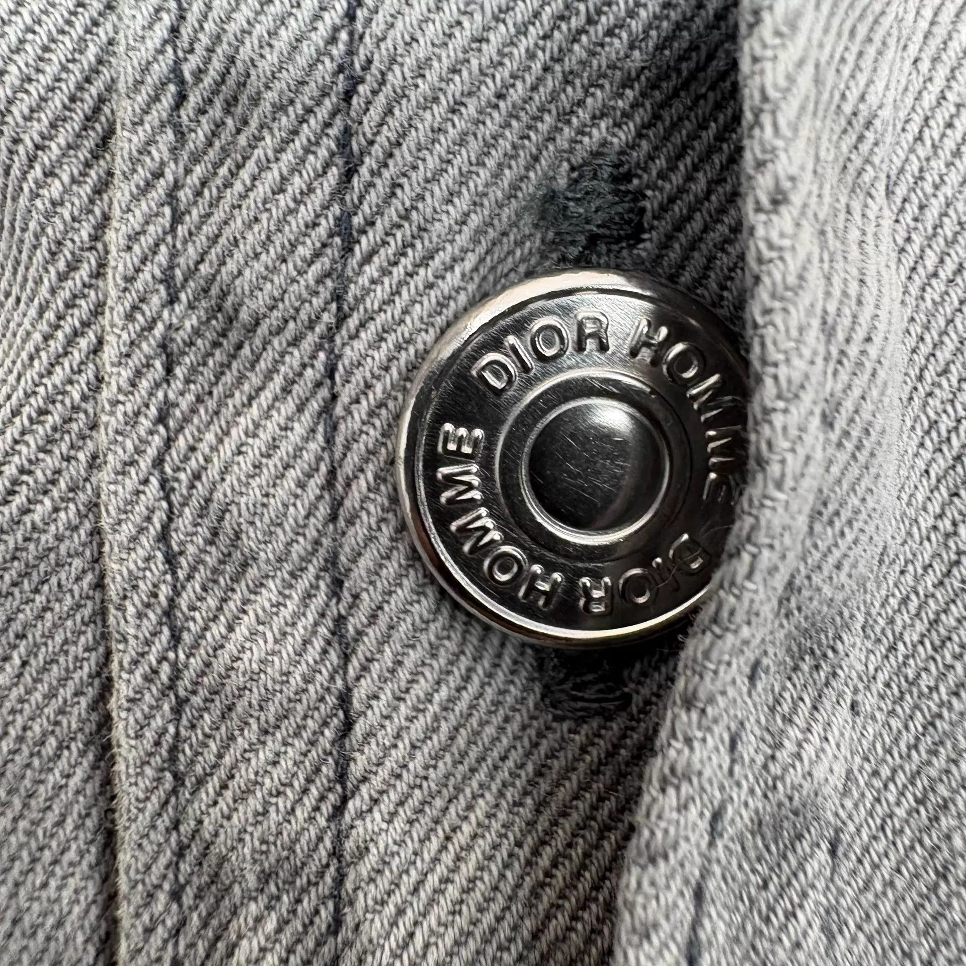 Dior Dior gray distressed leather logo shacket 40 M Size US M / EU 48-50 / 2 - 4 Thumbnail