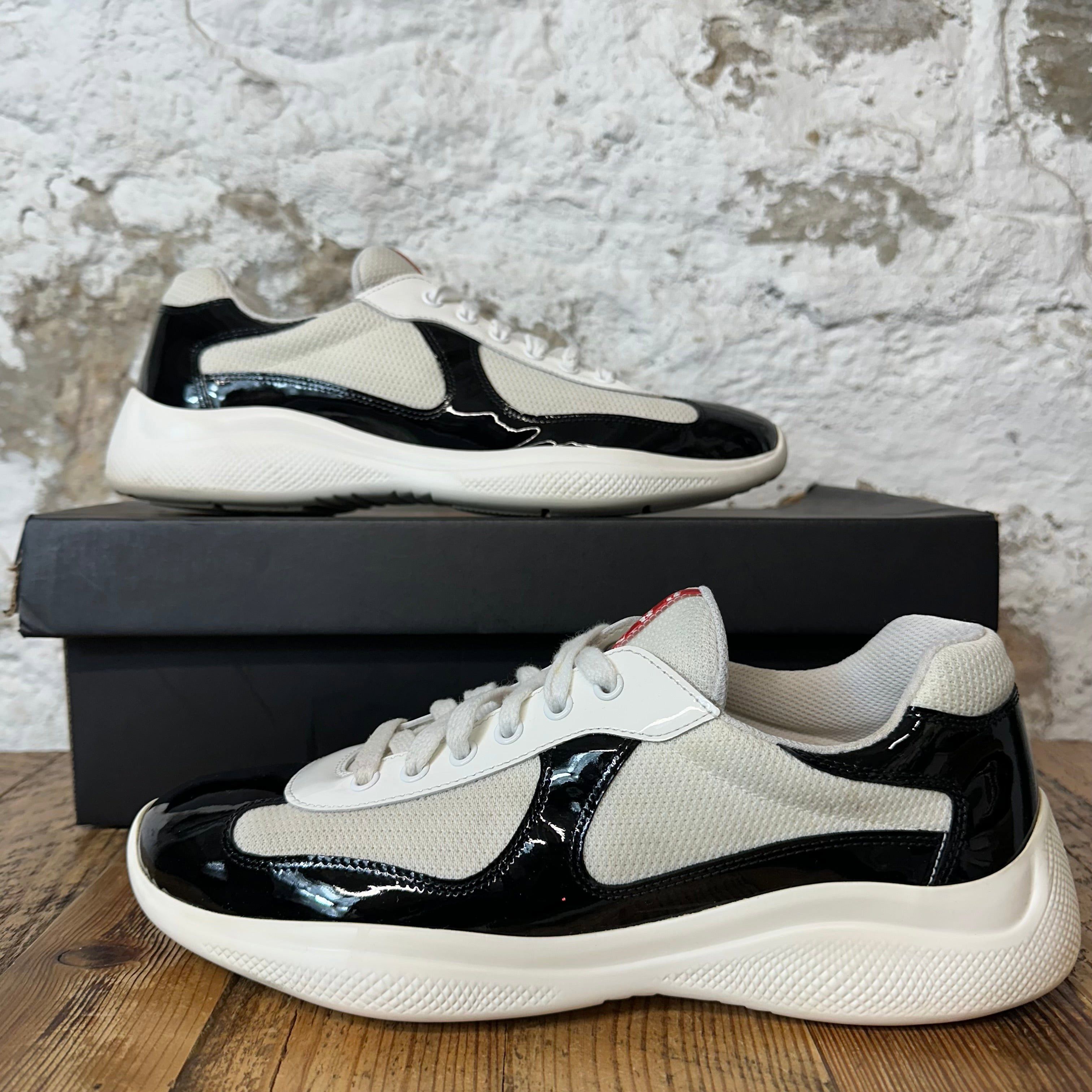 Prada Prada Americas Black Patent Cream White Sneaker Size 8 Size US 8 / EU 41 - 1 Thumbnail