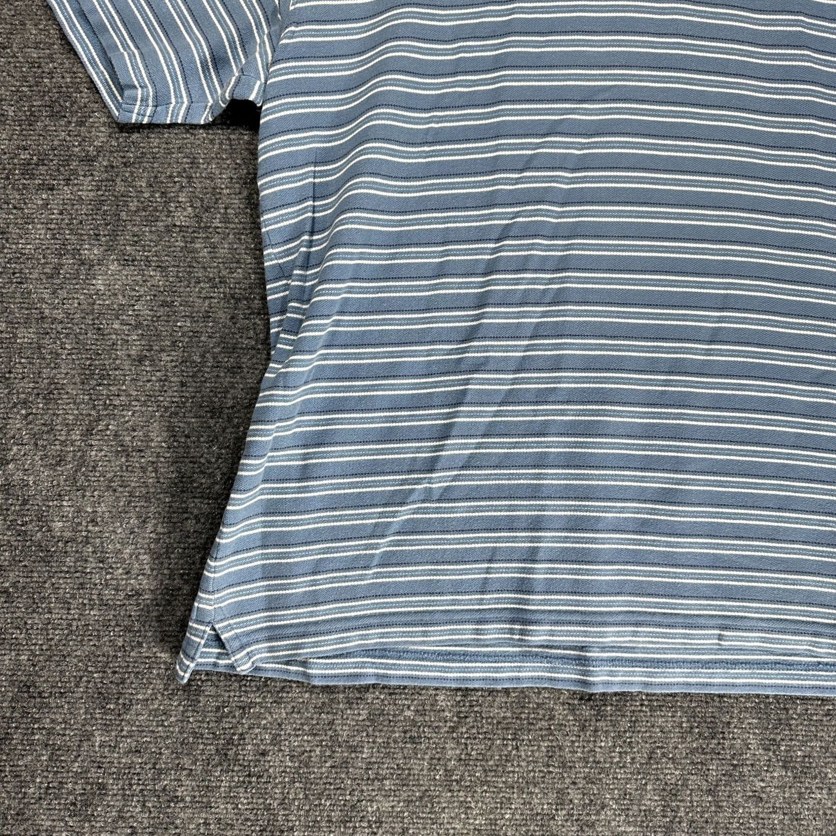 Vintage Columbia XCO Polo Shirt Mens XL Blue White Stripe Cotton Short Sleeve Polo Shirt Size US XL / EU 56 / 4 - 2 Thumbnail