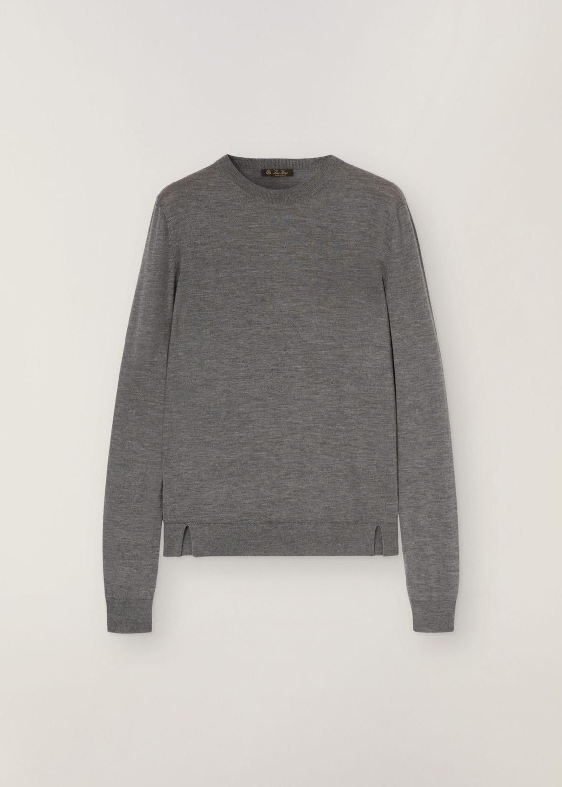 Loro Piana o1srvl11e0125 Burford Crewneck Sweater in Grey Size L / US 10 / IT 46 - 1 Thumbnail