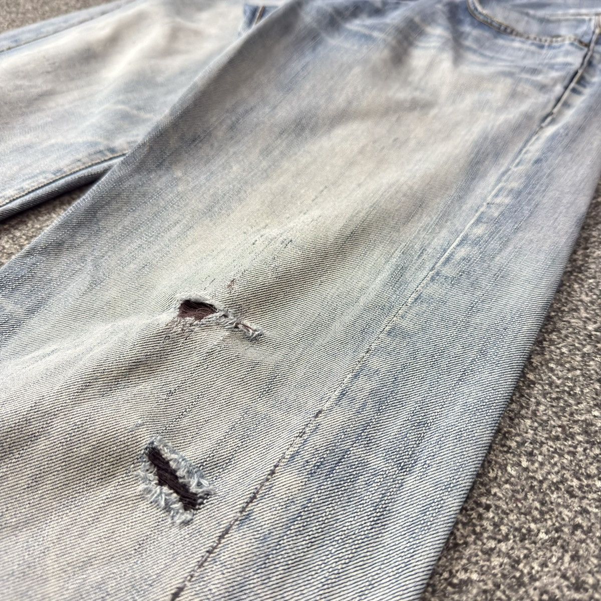 Edwin Vintage 90s Japanese Baggy Flared Edwin 503 Destroyed Size US 30 / EU 46 - 5 Thumbnail