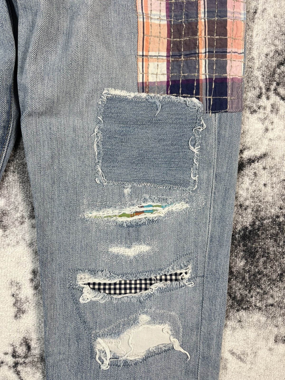 Polo Ralph Lauren Polo Ralph Lauren Patchwork Distressed Denim Jeans Size 27" / US 4 / IT 40 - 5 Thumbnail