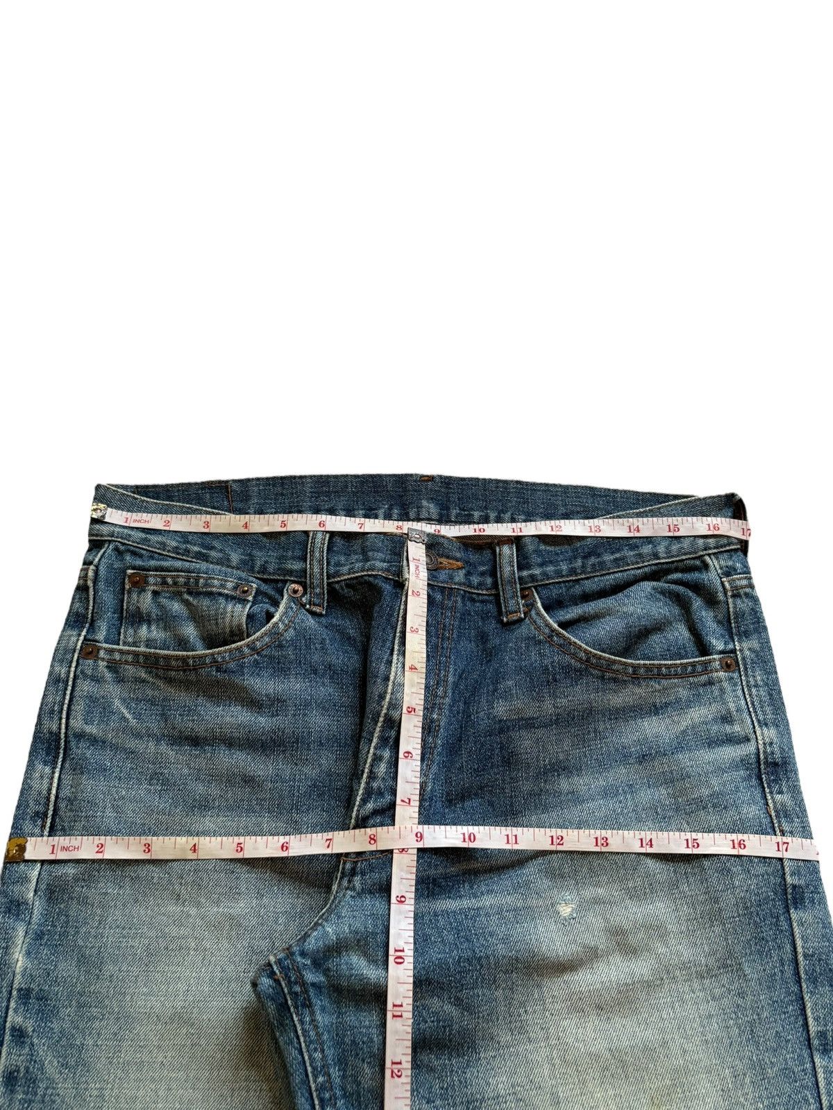 Japanese Brand Vintage Japanese Brand Faded Wash Ripped Flare Jeans Size US 33 - 12 Thumbnail