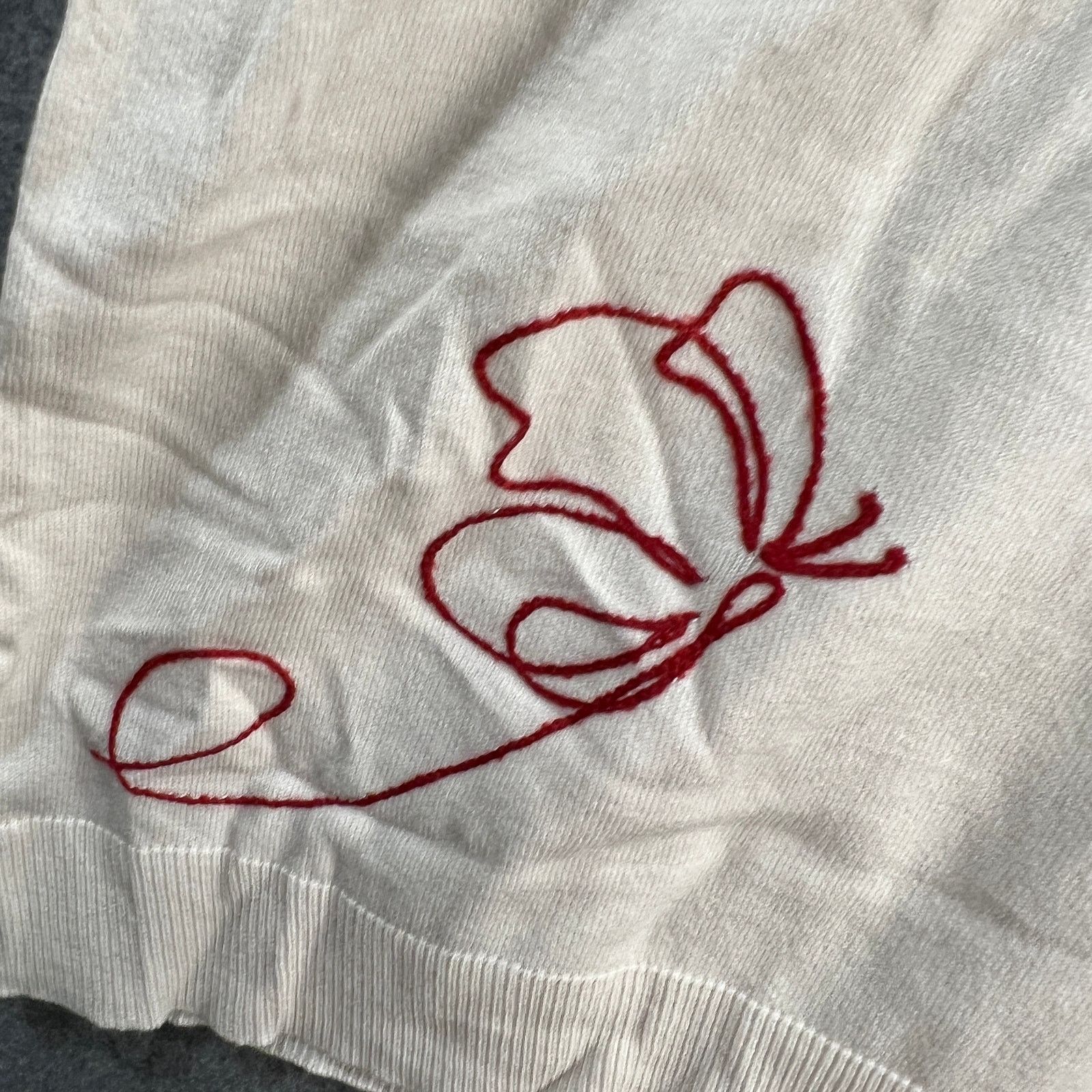 Other Laurie Felt 3/4 Sleeve Susater w/ Butterfly Embroider Size XS / US 0-2 / IT 36-38 - 4 Thumbnail
