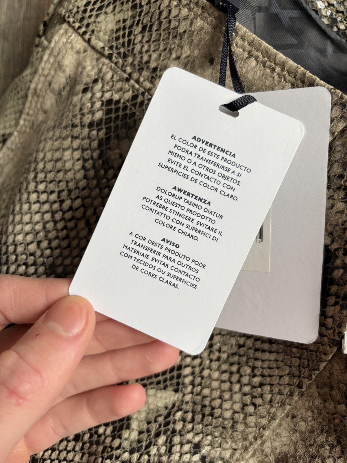 Tommy Hilfiger NWT AW19 Tommy Hilfiger x Zendaya Snakeskin Python Leather Size 26" / US 2 / IT 38 - 16 Thumbnail