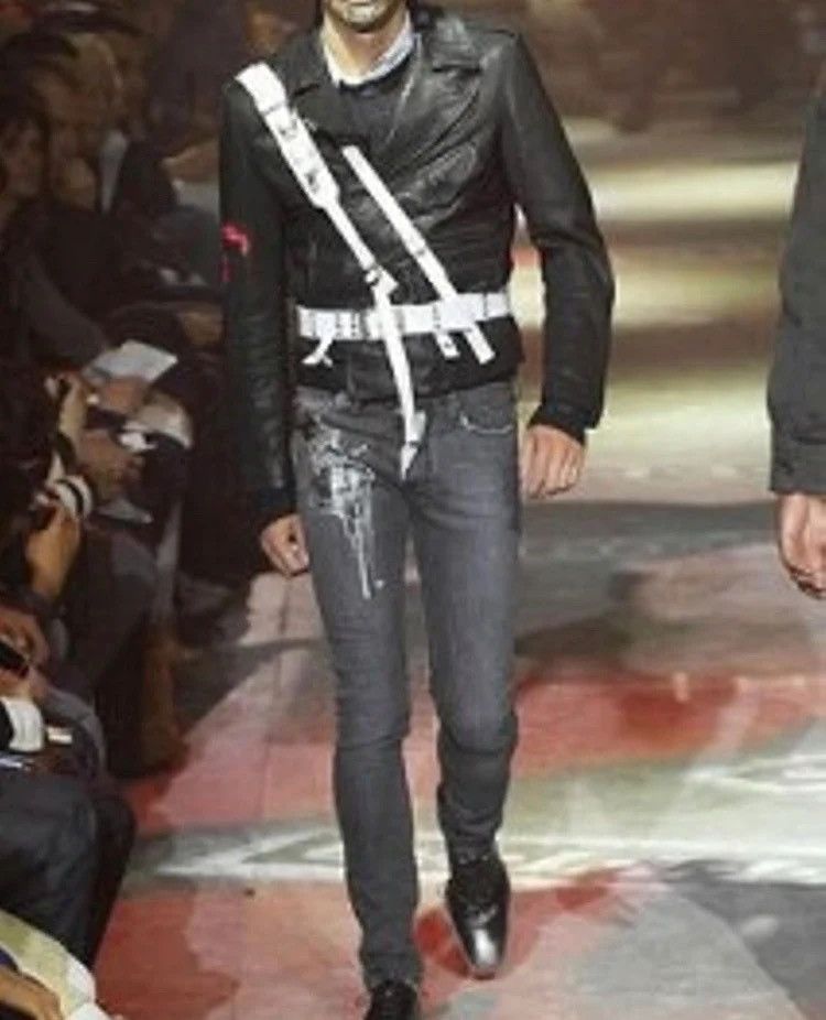 John Galliano Sz44 2008 Runway Pistol Gun Illusion Denim Size US 28 / EU 44 - 2 Thumbnail