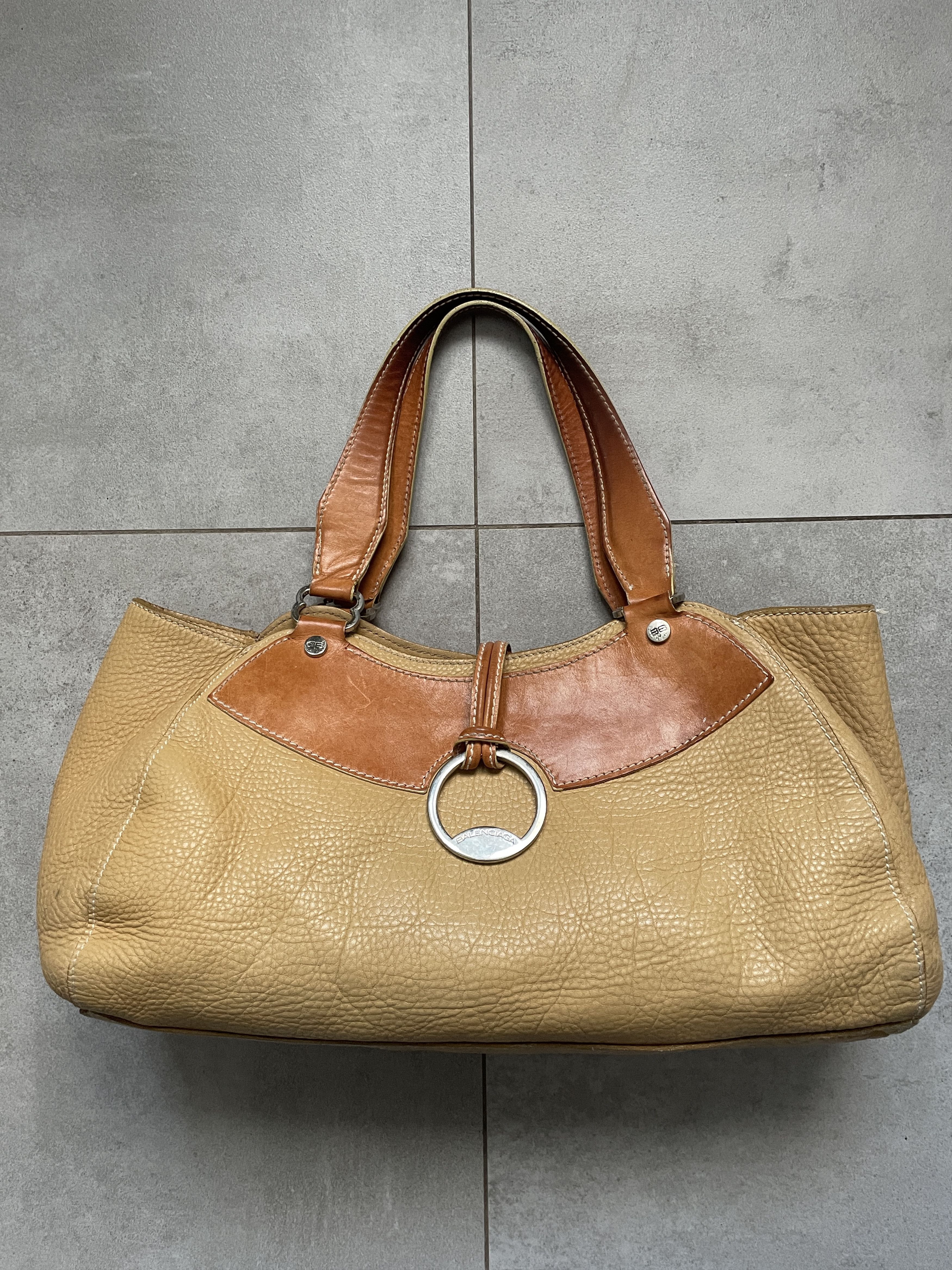 Balenciaga Y2K BALENCIAGA BEIGE TWO TONE LEATHER NOT CITY BAG Size ONE SIZE - 1 Thumbnail