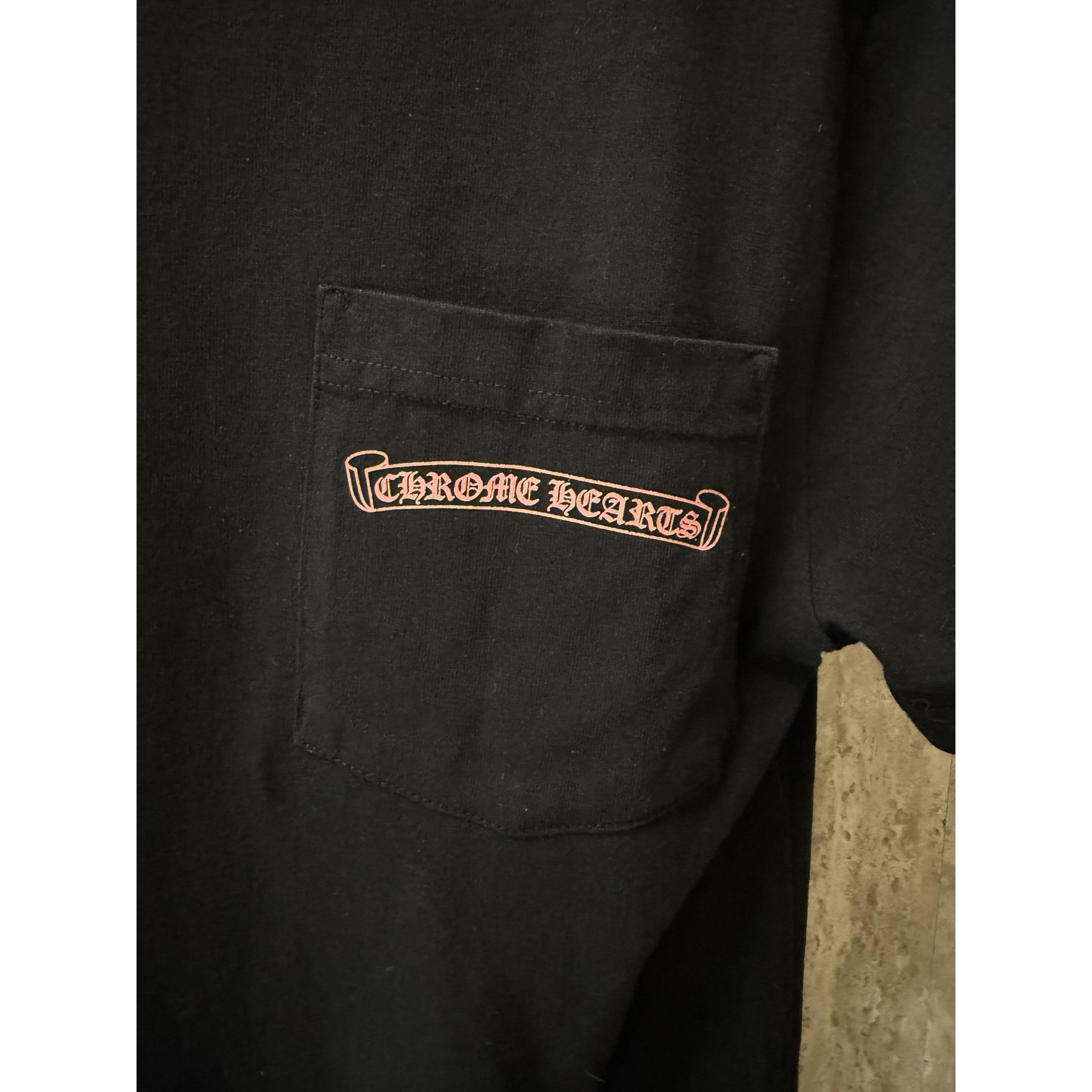 Chrome Hearts Chrome Hearts Black Graphic Tee W/ Pocket & Smile Design Bac Size S / US 4 / IT 40 - 15 Thumbnail