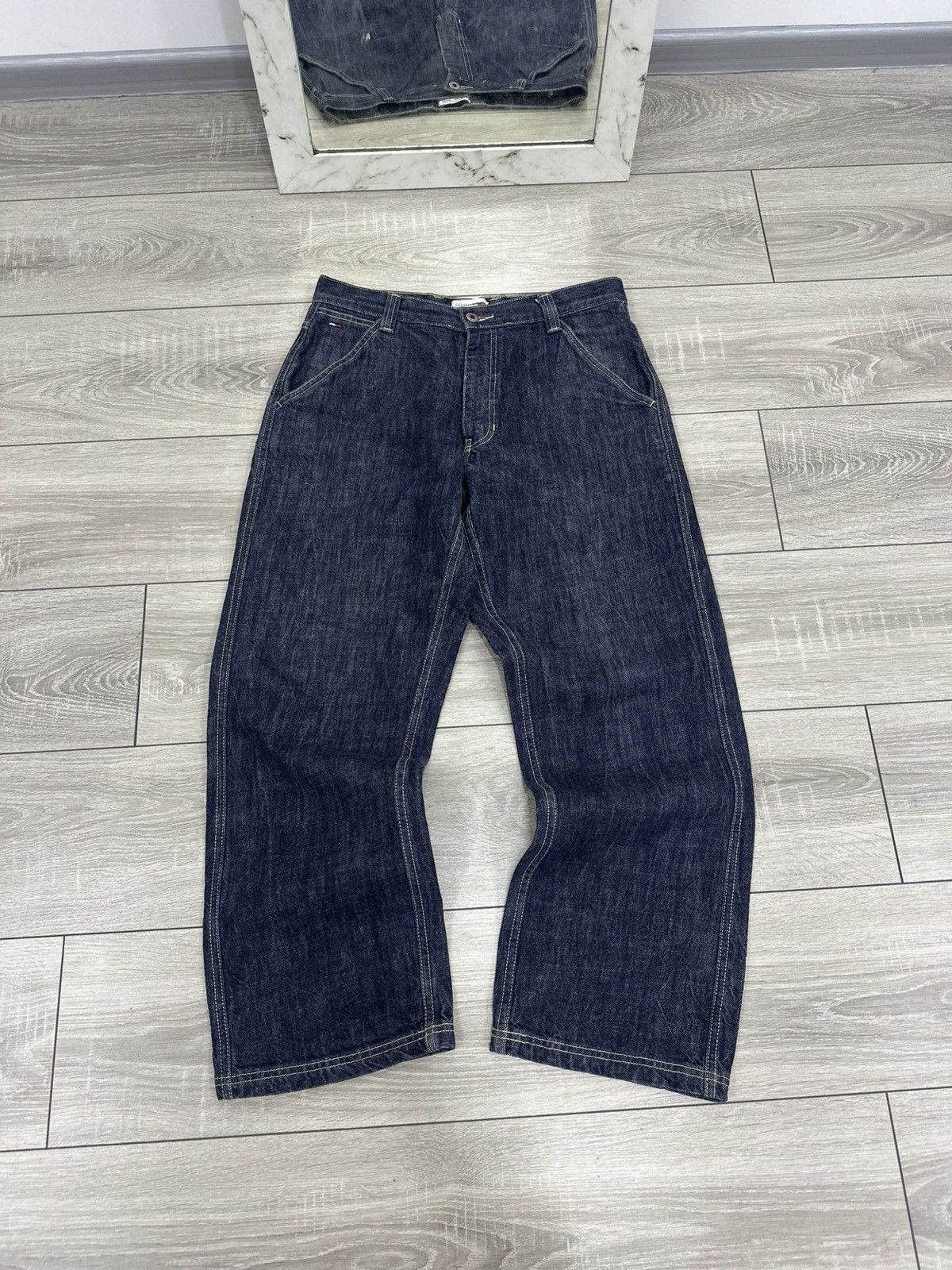 Vintage Baggy Wide Tommy Hilfiger Vintage Denim Jeans Size US 32 / EU 48 - 3 Thumbnail