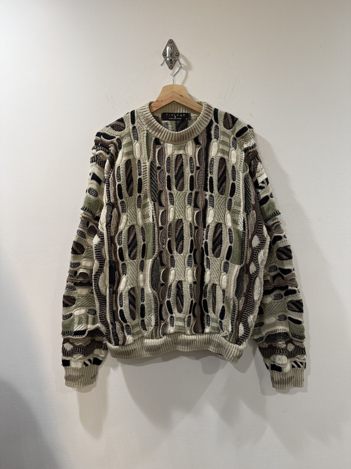 Protege Vintage Protégé Collection Coogi Style Textured Knit Sweater Size US L / EU 52-54 / 3 - 1 Thumbnail