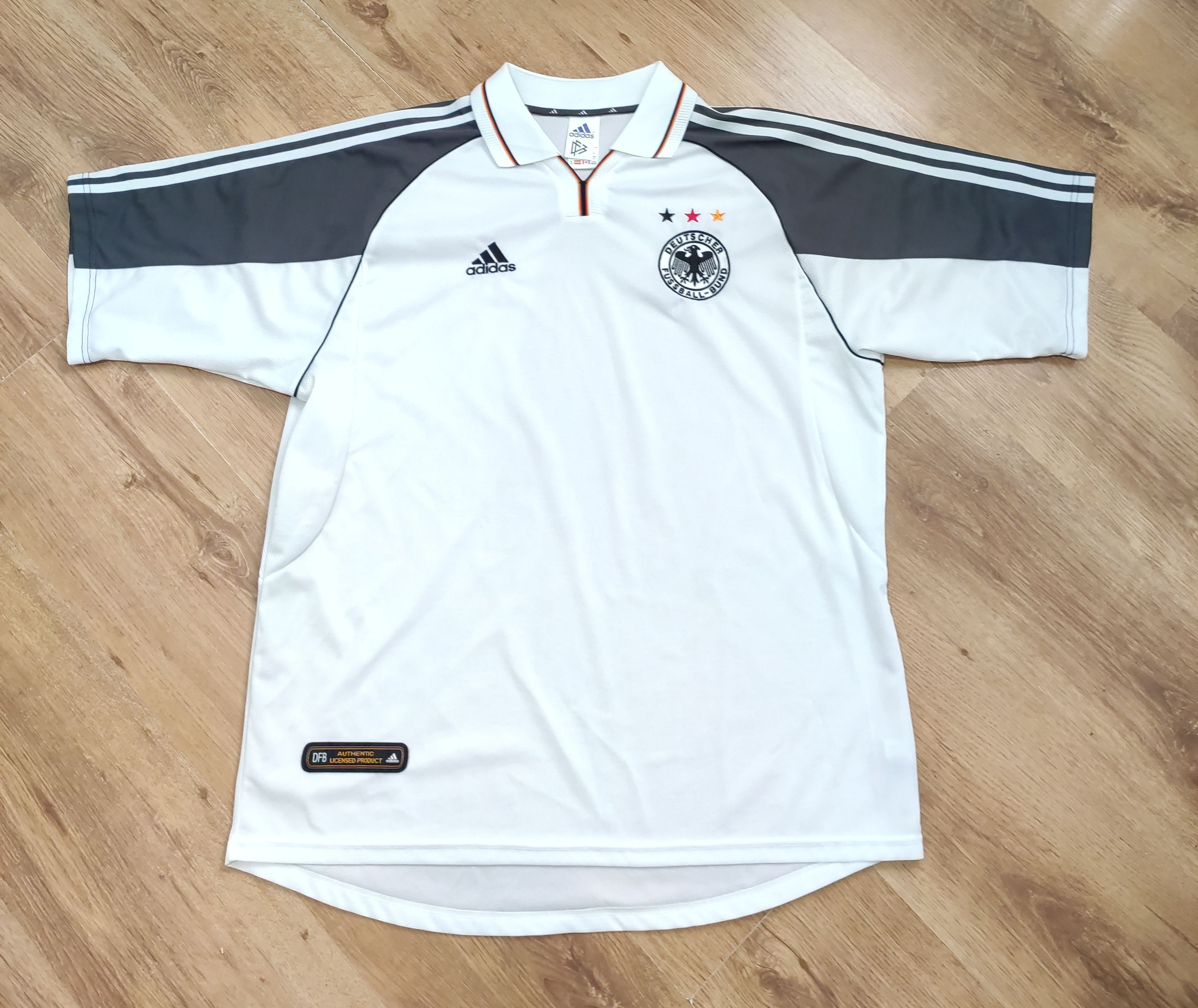 image of Adidas Germany 2000-2002 Home Jersey Size XL in White, Men's