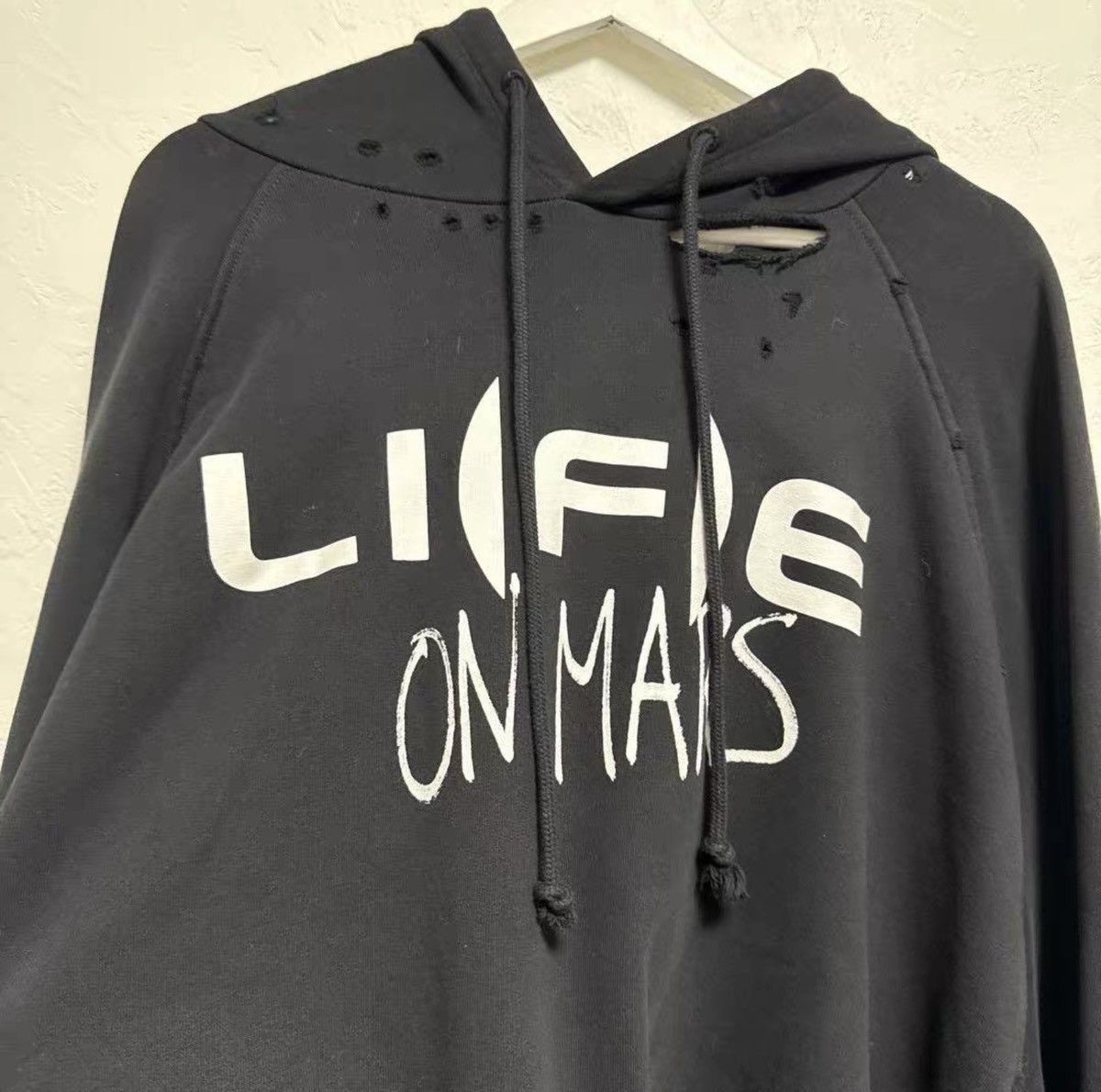 Raf Simons Raf Simons Fall/Winter 2020 Slogan Distressed Hoodie Size US M / EU 48-50 / 2 - 3 Thumbnail