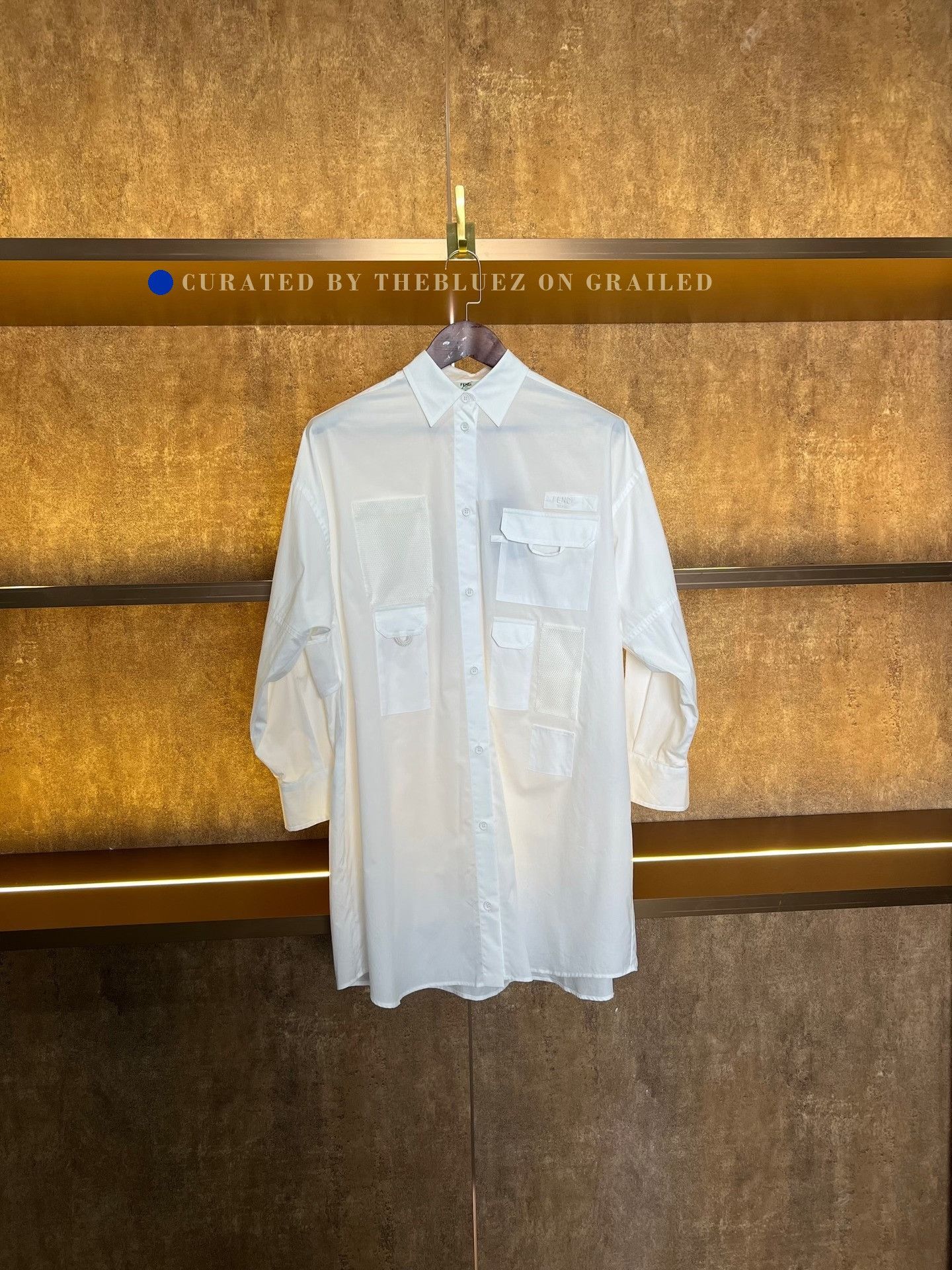 Fendi Fendi White Multi-pocket Shirt Dress Size XS / US 0-2 / IT 36-38 - 1 Thumbnail