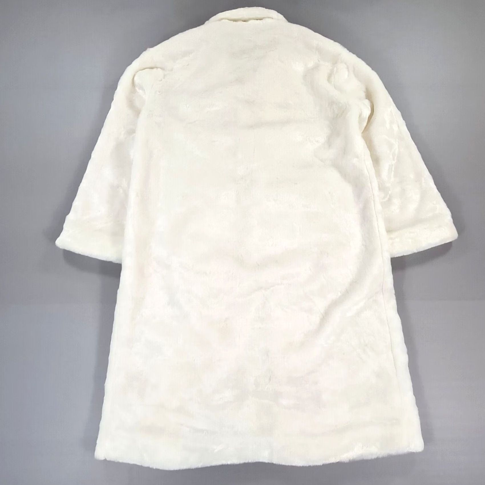 Juicy Couture Juicy Couture Womens Coat White S Longline Faux Fur Lined Pockets Overcoat Snap Closure Casual Winter 2000s Designer Mens Womens Girls Size S / US 4 / IT 40 - 7 Thumbnail