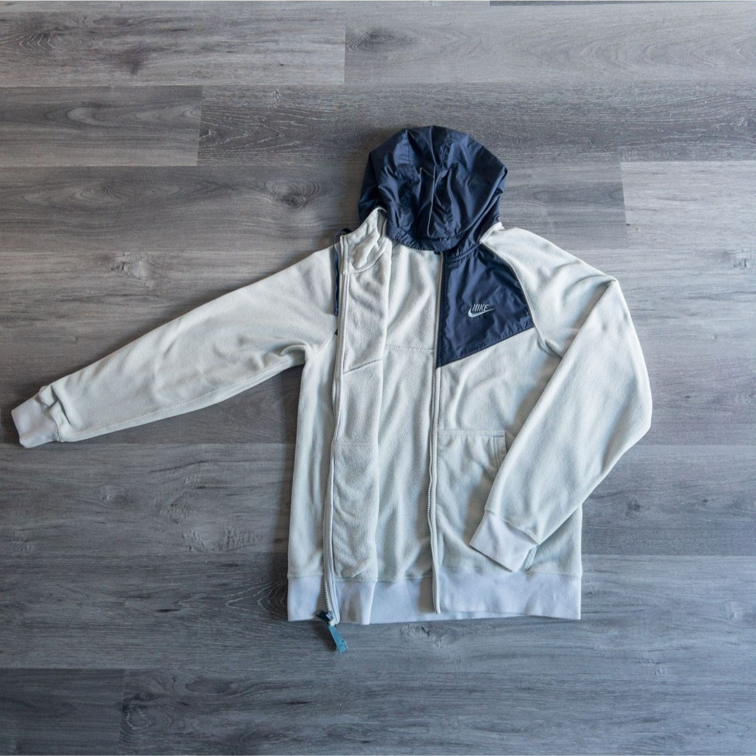 Nike Nike Mens Full Zip Fleece Jacket Navy & Light Gray Lightweig Size US S / EU 44-46 / 1 - 1 Thumbnail