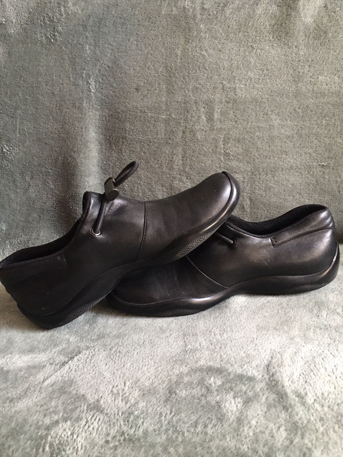 Prada Prada Toblach Black Leather Low Top Sneakers Size 38.5 Size US 8.5 / IT 38.5 - 10 Thumbnail