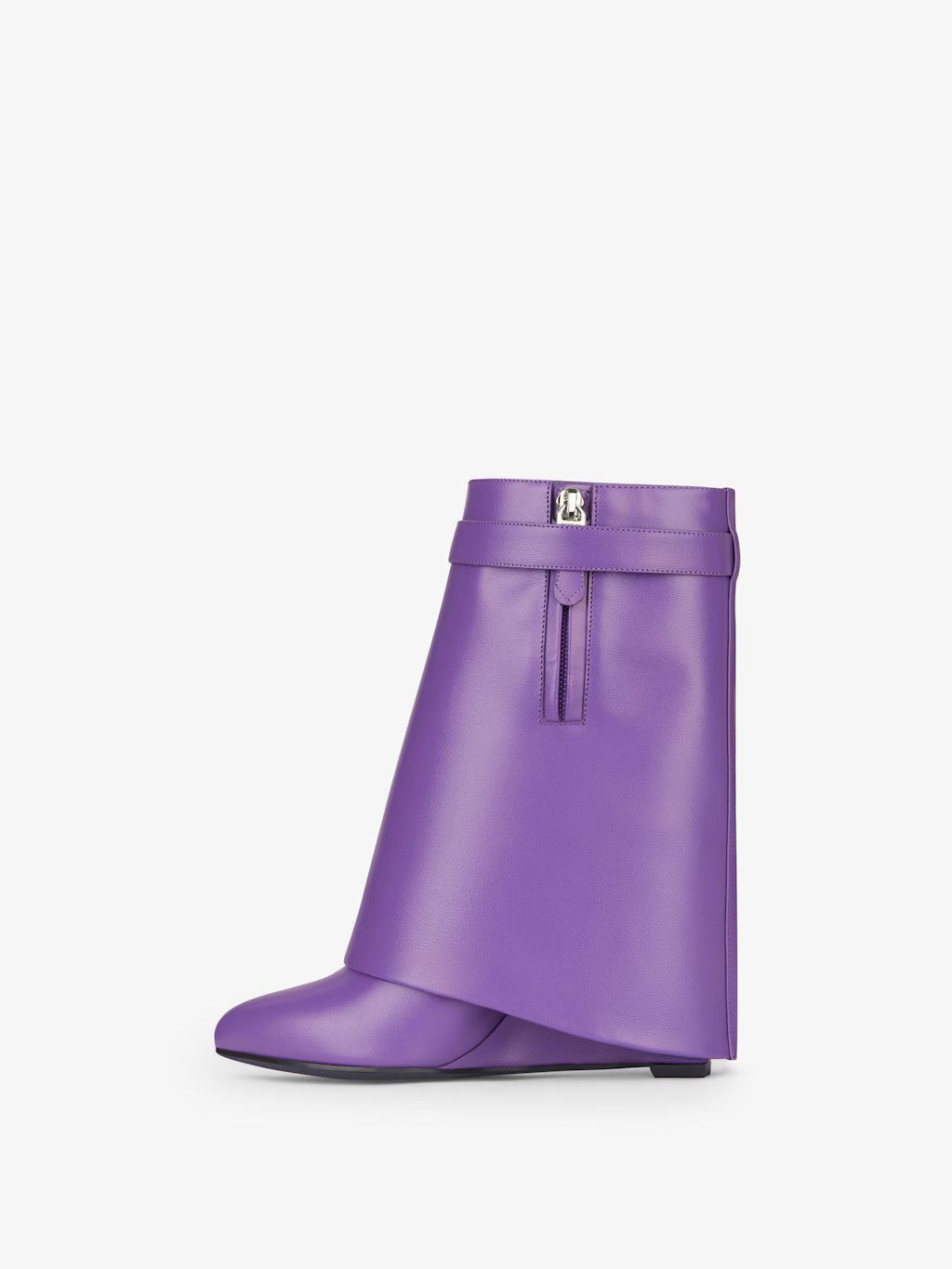 Givenchy o1srvl11e0525 Shark Lock Ankle Boots 90mm in Ultraviolet Size US 7 / IT 37 - 4 Thumbnail