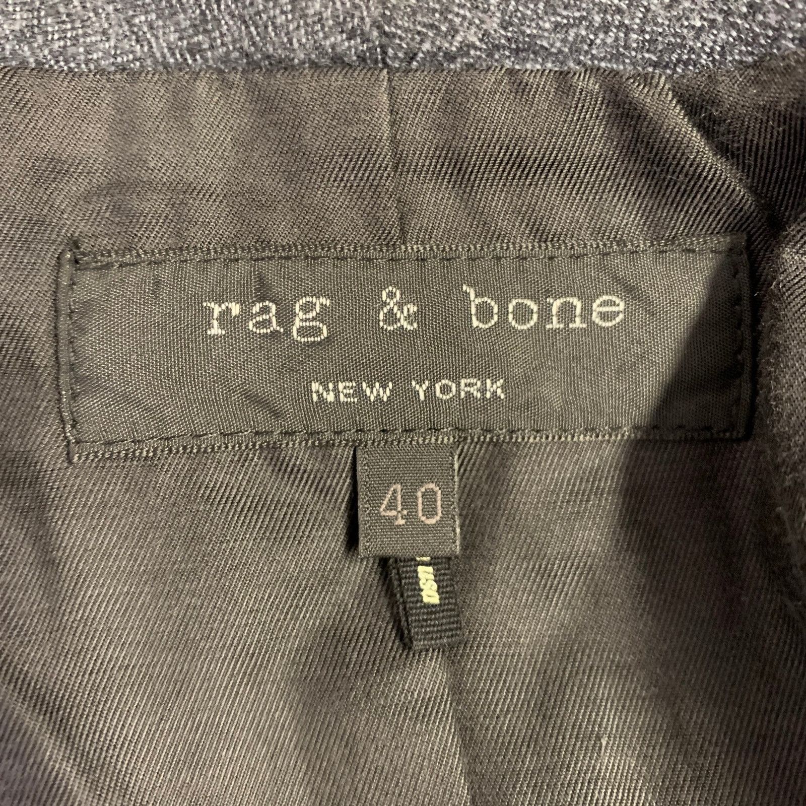 Rag & Bone M Grey Black Color Block Cotton Single Breasted Vest Size 38R - 4 Thumbnail