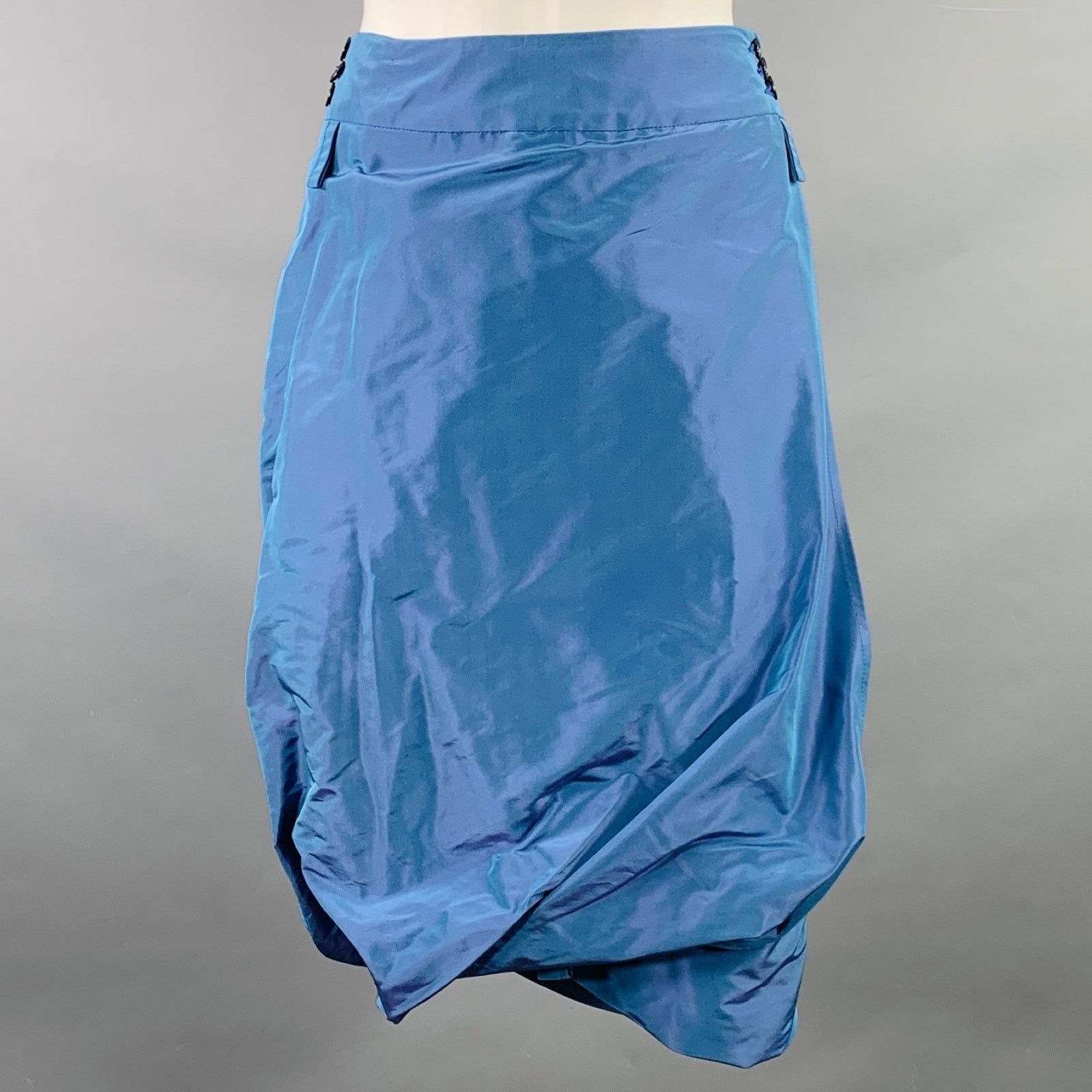 Other PAUW Size S Powder Blue Taffeta Bubble Hem Skirt Size 27" / US 4 / IT 40 - 1 Thumbnail