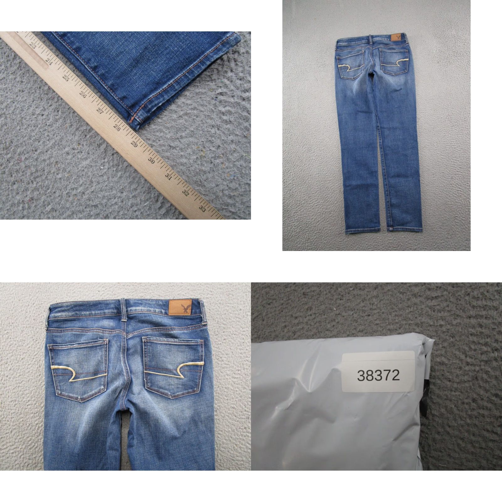 American Eagle Outfitters American Eagle Jeans Womens High Rise Super Stretch Jegging Size 8 Dark Size 30" / US 8 / IT 44 - 9 Thumbnail