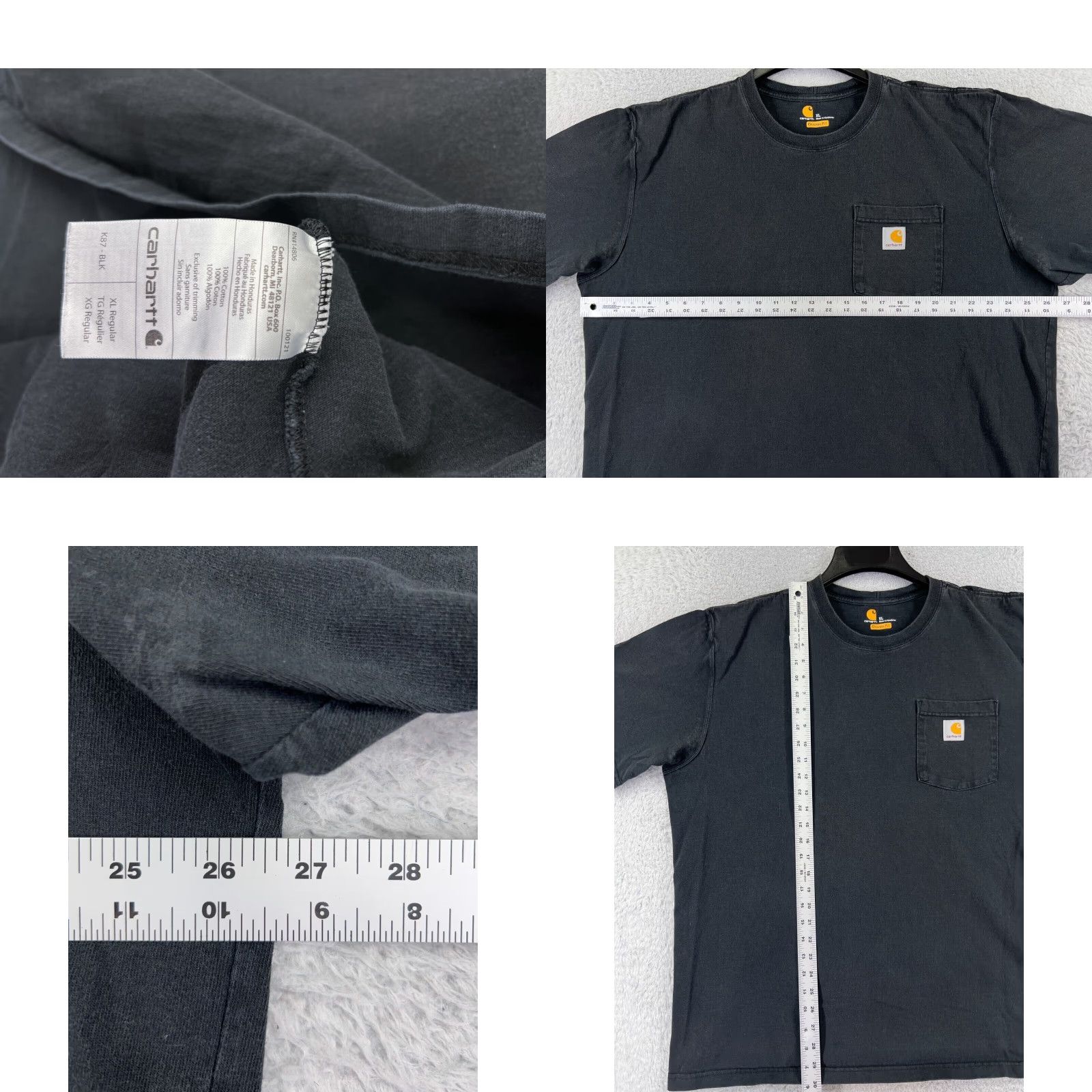 Carhartt Carhartt Shirt Men XL Black Short Sleeve Crew Neck Cotton Jersey Embroidered Logo Work Modern American 90s? Not specified; omit. Size US XL / EU 56 / 4 - 8 Thumbnail