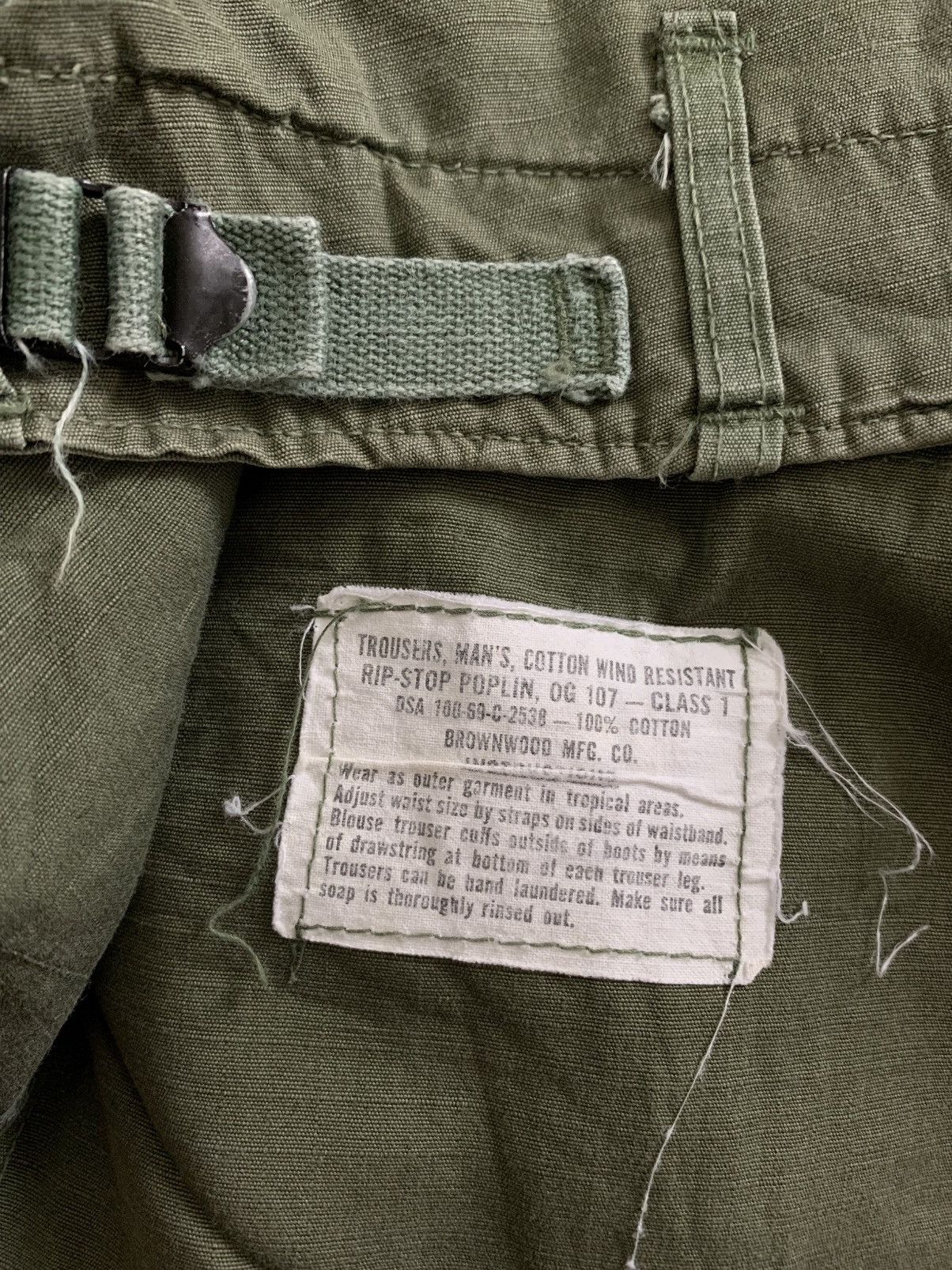 Vintage Last📦Vintage 60s Us Army Jungle Ripstop argo Trousers Size US 28 / EU 44 - 8 Thumbnail