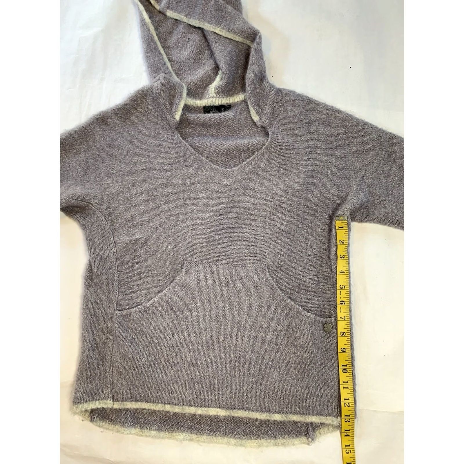 Prana prAna Shine On Sweater Womens XS Purple Hooded Pullover Contrasting Trim Shirt Size S / US 4 / IT 40 - 7 Thumbnail