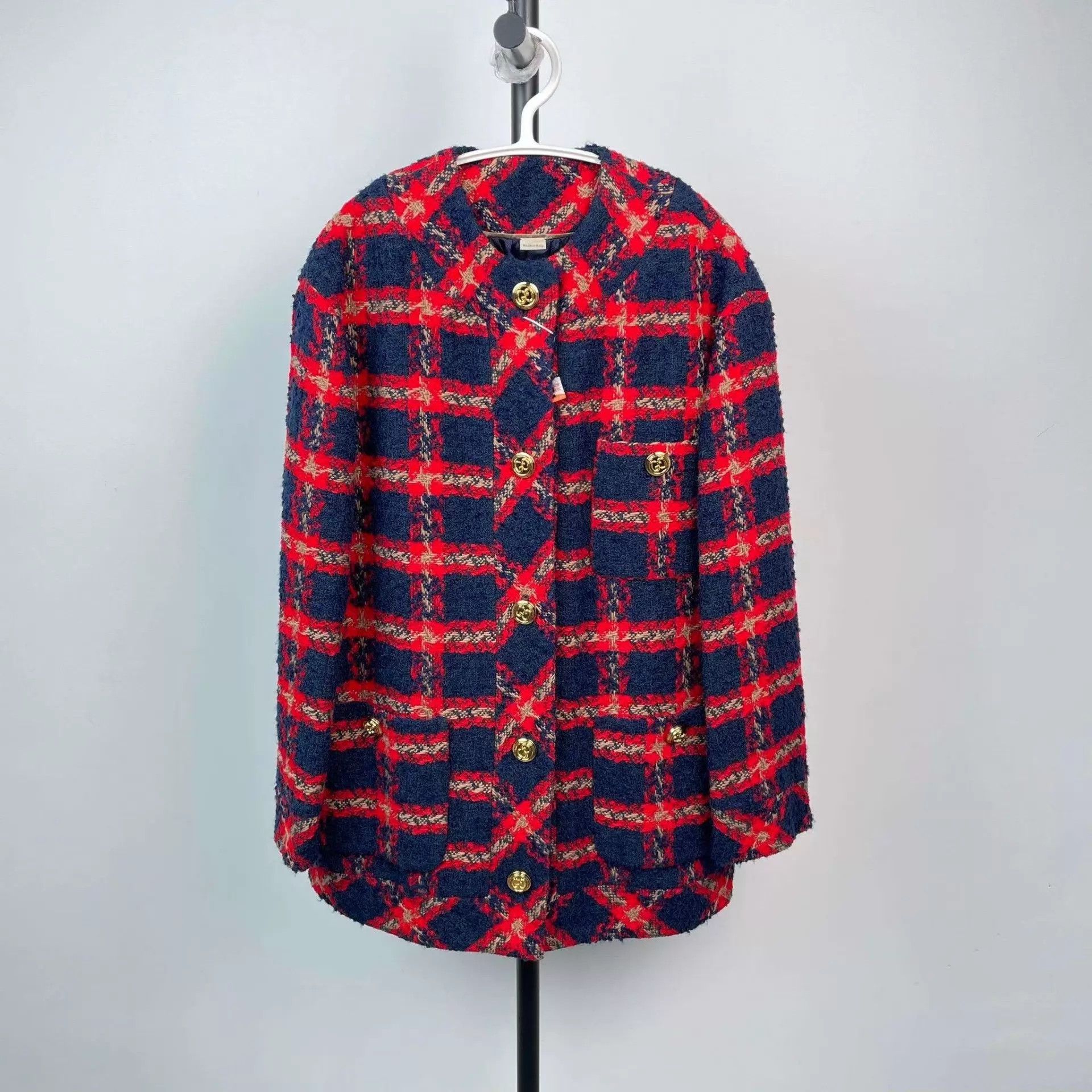 Gucci Gucci Red Check Overcoat Size XS / US 0-2 / IT 36-38 - 1 Thumbnail