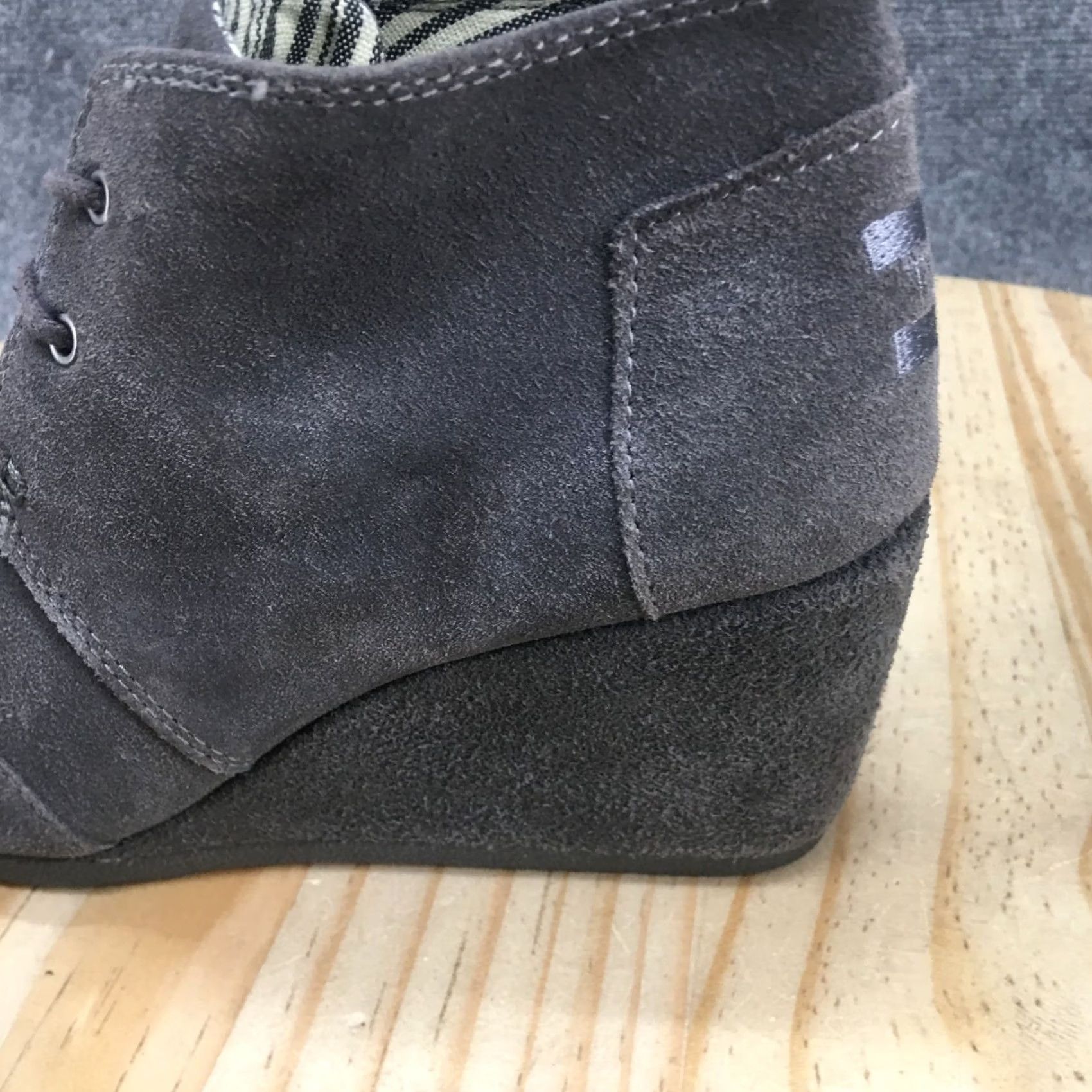 Toms TOMS Boots Womens 7 Desert Wedge Gray Lace Up Casual Comfort Ankle Top 300415 Size M / US 6-8 / IT 42-44 - 5 Thumbnail