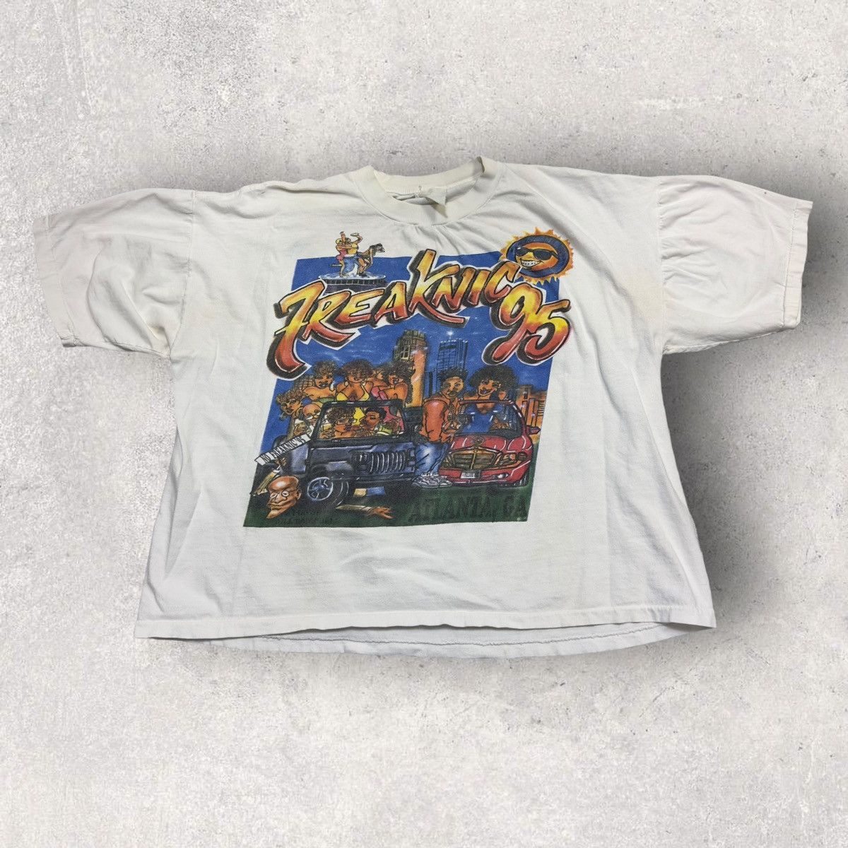 Image of Vintage Freaknic 1995 Tee in White, Men's (Size 2XL)