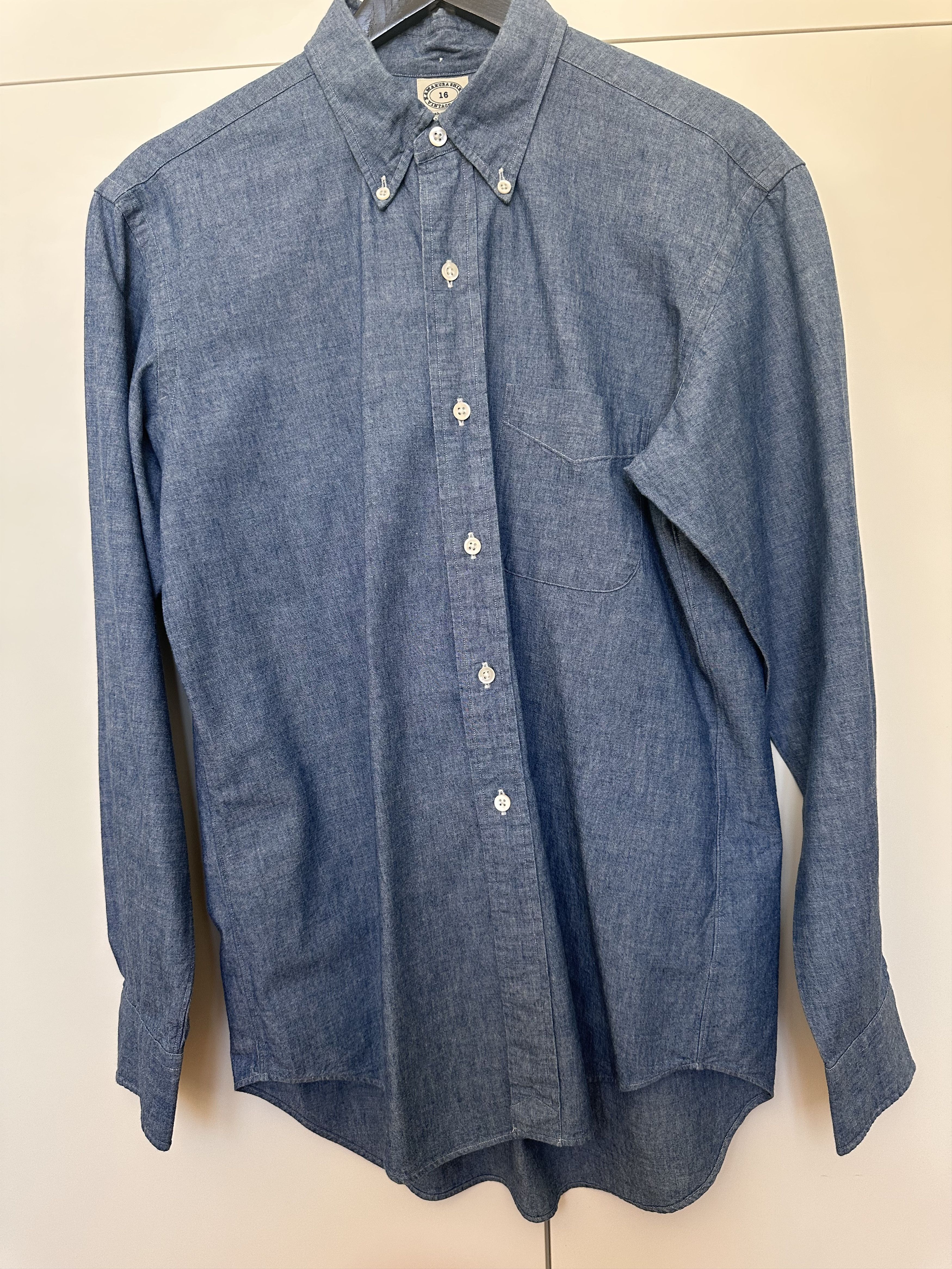 Kamakura Kamakura Indigo Chambray Button-Down Shirt Size US L / EU 52-54 / 3 - 1 Thumbnail