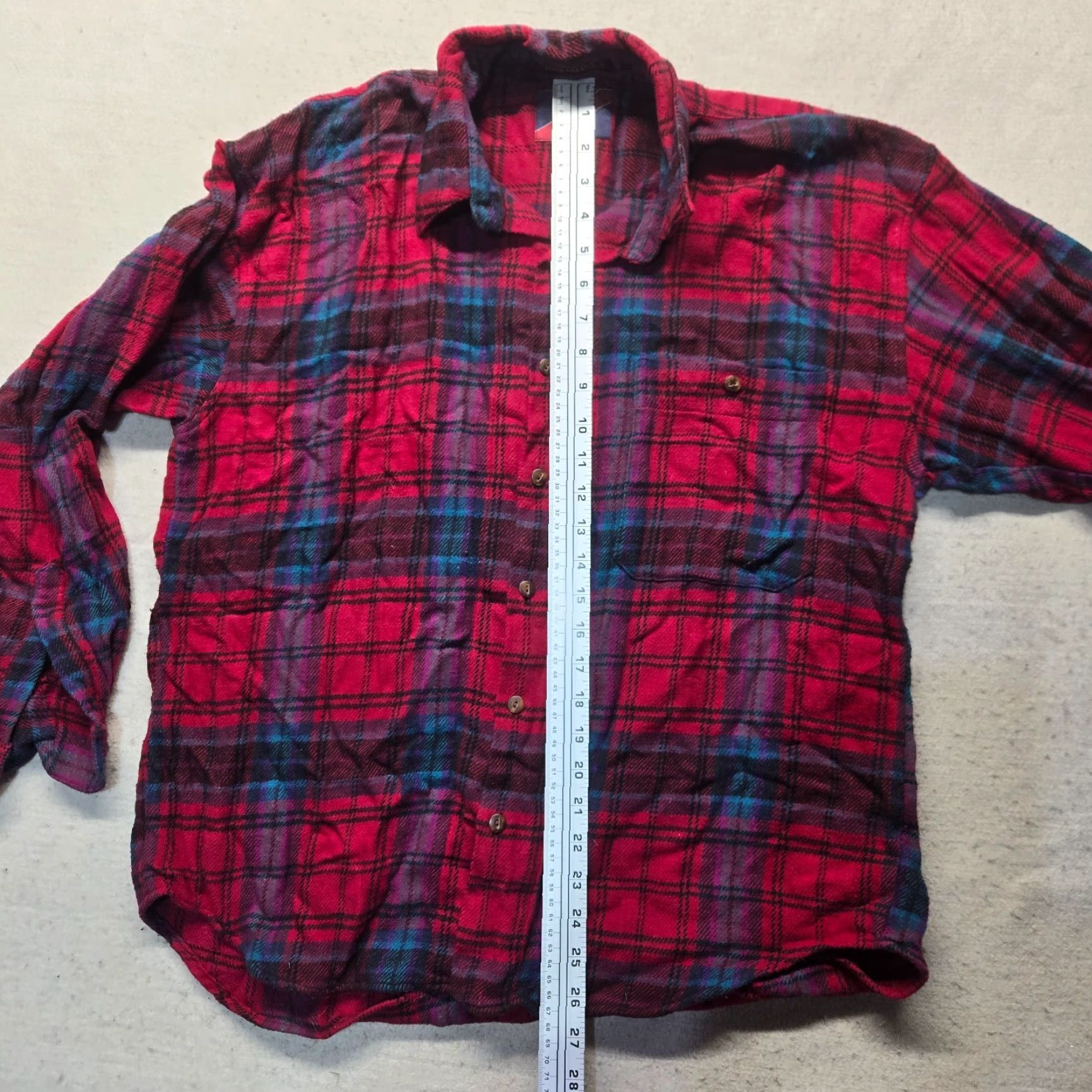 Vintage World Island Stockton By World Island Shirt Mens Plaid Flannel Red Button-Up Size L Clothing Size US L / EU 52-54 / 3 - 6 Thumbnail