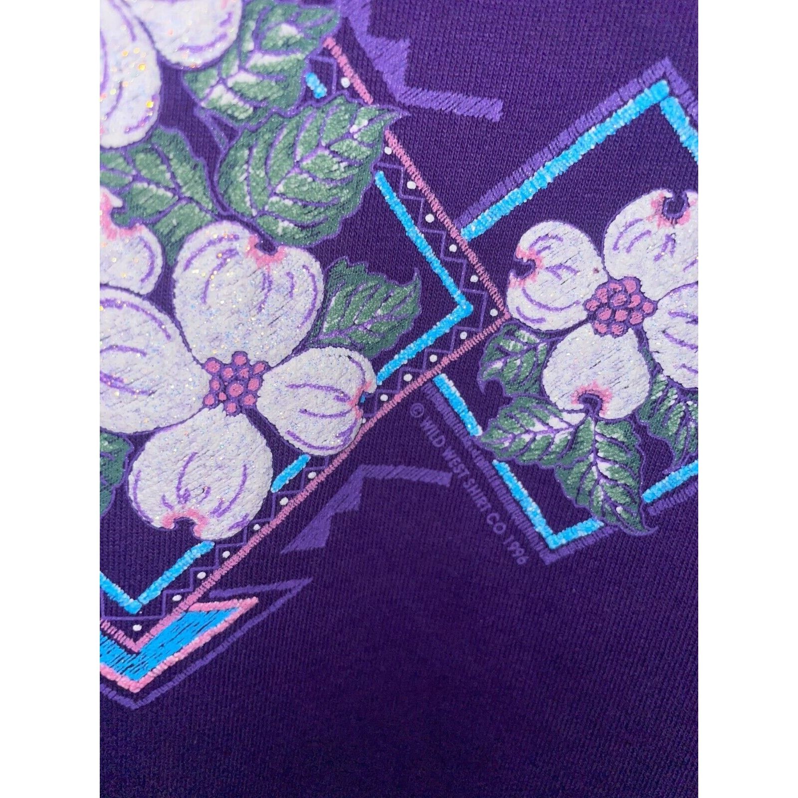 Jerzees Vintage Tennessee Shirt Flowers Purple Graphic Tee 90s VTG L Size US L / EU 52-54 / 3 - 6 Thumbnail