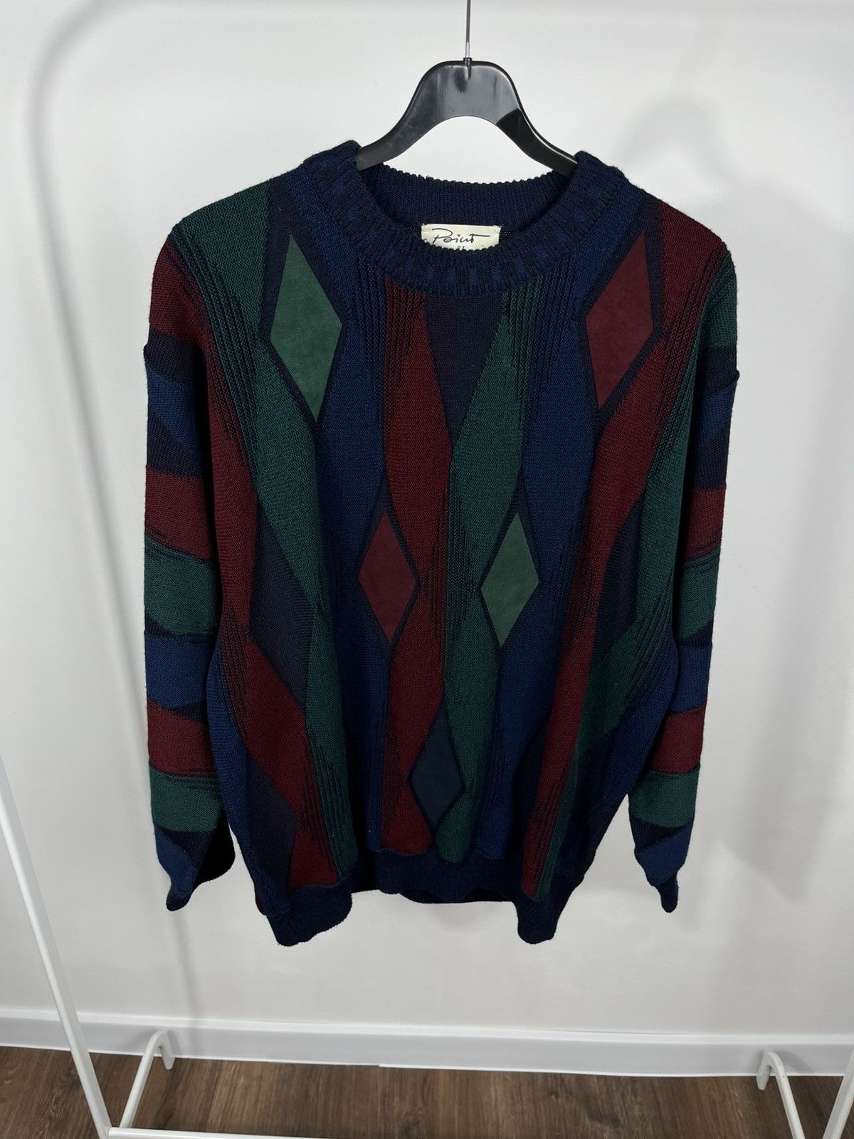 Other Vintage Italian Knit Sweater Geometric Pattern Size 54 Size US L / EU 52-54 / 3 - 8 Thumbnail