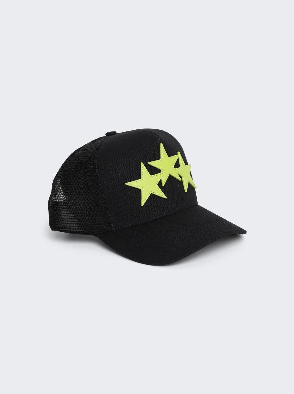 Amiri o1mle0925 Size: OS Three Star Trucker Hat/Cap Black/Lime Size ONE SIZE - 2 Thumbnail