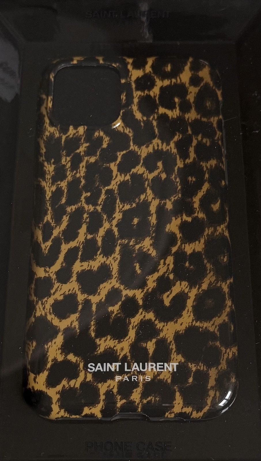 Saint Laurent Paris Saint Laurent iPhone 11 Pro Case in Brown Leopard Silicone Size ONE SIZE - 1 Thumbnail