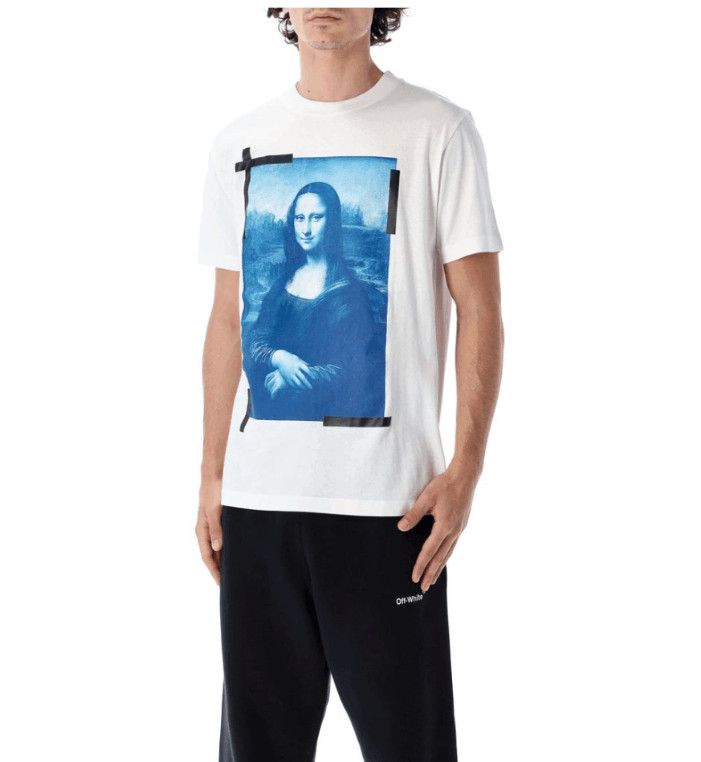 Off-White White Mona Lisa Logo T-shirt Size US S / EU 44-46 / 1 - 2 Thumbnail
