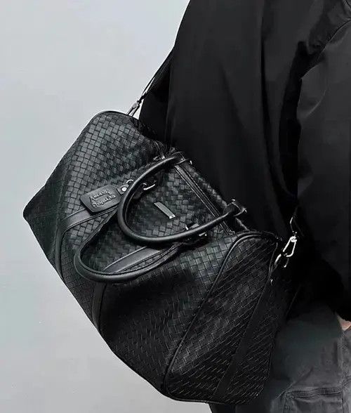 VIBE Outdoor retro woven travel duffle bag pu leather Size ONE SIZE - 1 Thumbnail