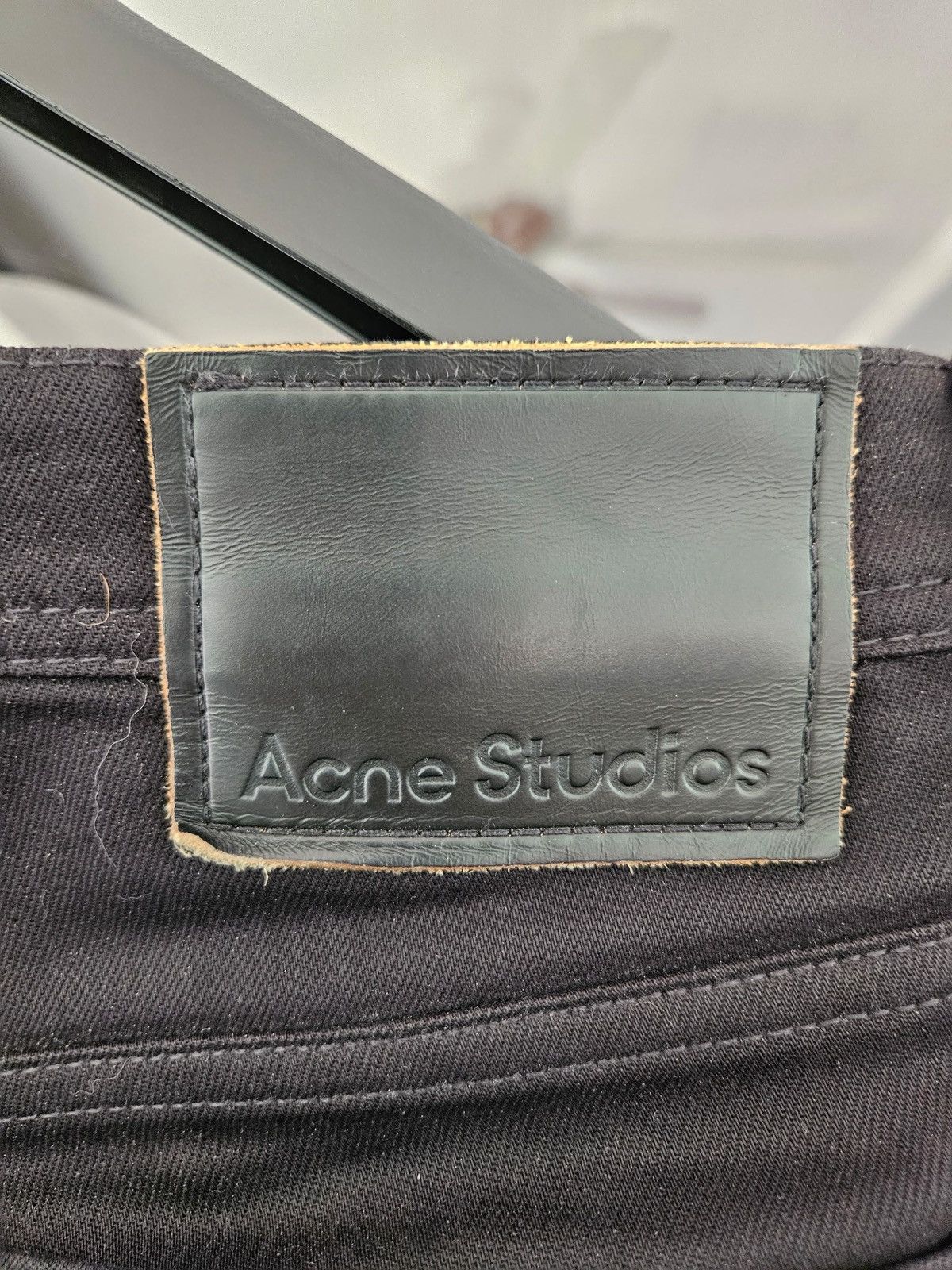 Acne Studios River Stay Black Back Patch Denim Jeans Size US 30 / EU 46 - 3 Thumbnail