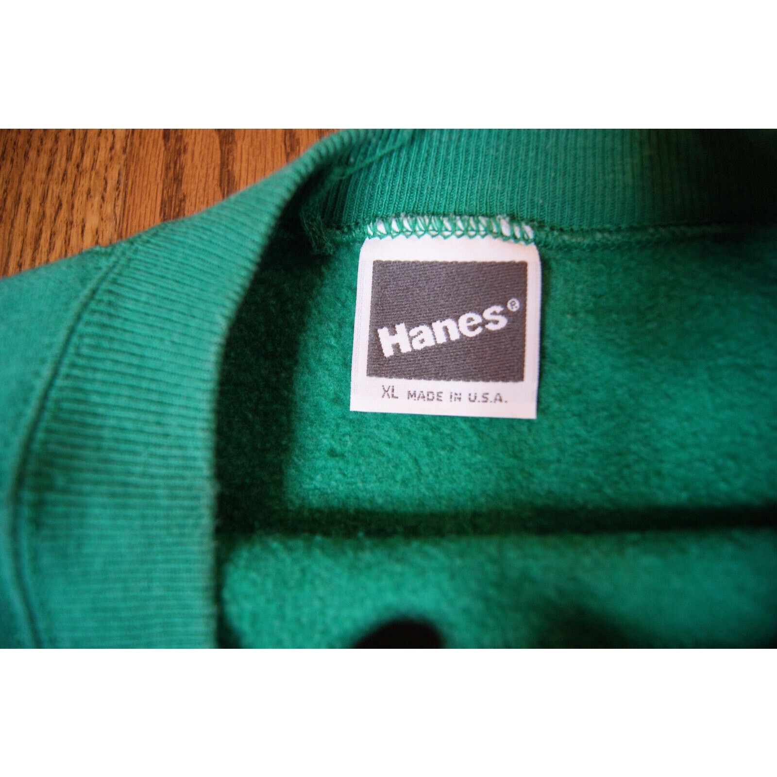 Hanes VTG Hanes Green Blank Raglan Sweatshirt Size XL USA Skate Size US XL / EU 56 / 4 - 3 Thumbnail
