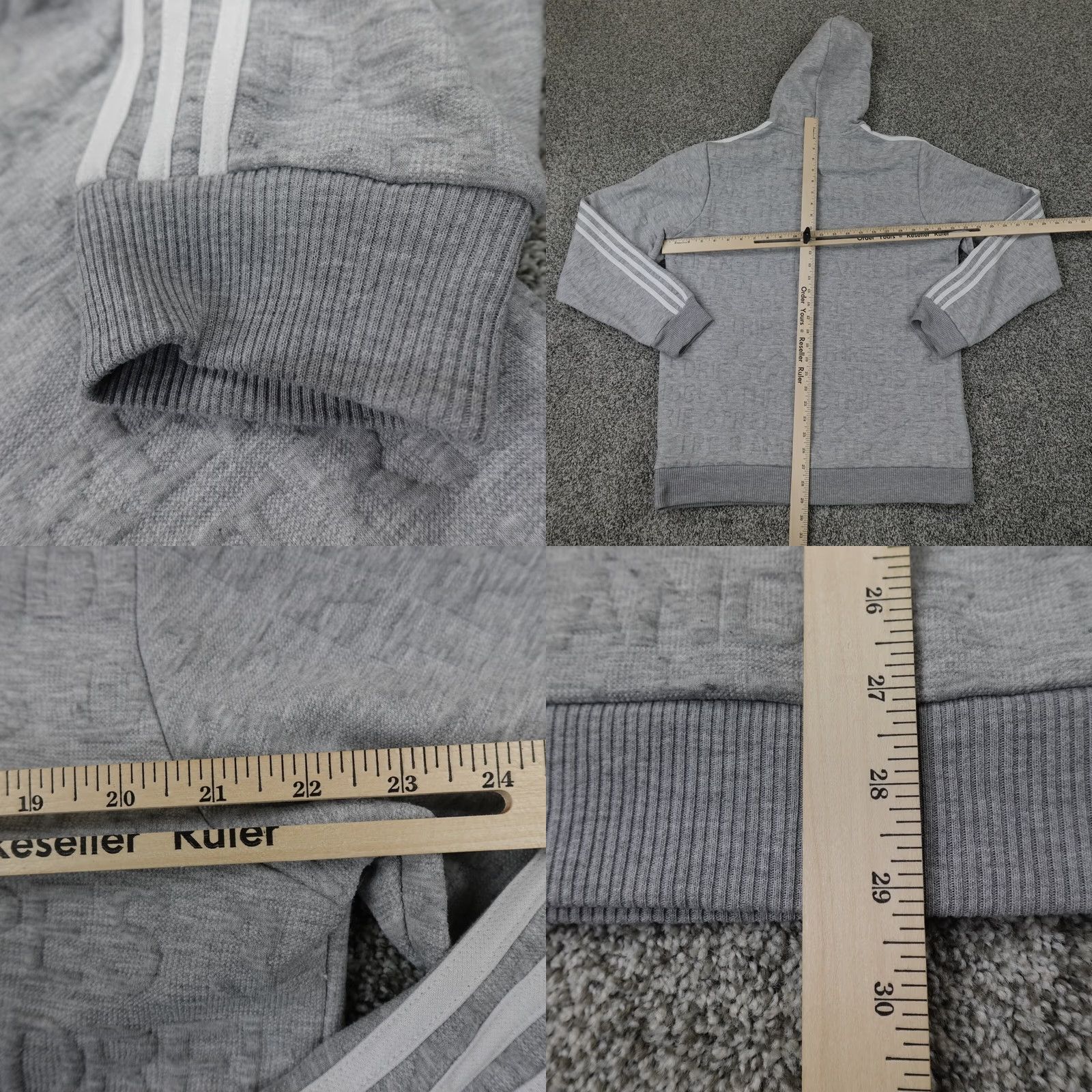 Adidas Adidas Sweater Mens Large Gray White Outdoor Sweatshirt Hoodie Active Athletic Mens L Gray White Outdoor Sweater Hoodie Regular Fit Size US L / EU 52-54 / 3 - 8 Thumbnail