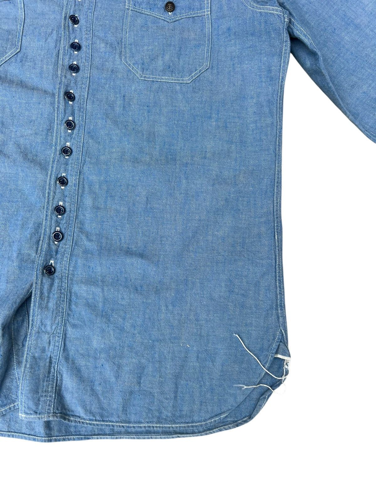 Sugar Cane Sugar Cane Chin Strap Gusset Selvedge Chambray Shirt Size US S / EU 44-46 / 1 - 11 Thumbnail
