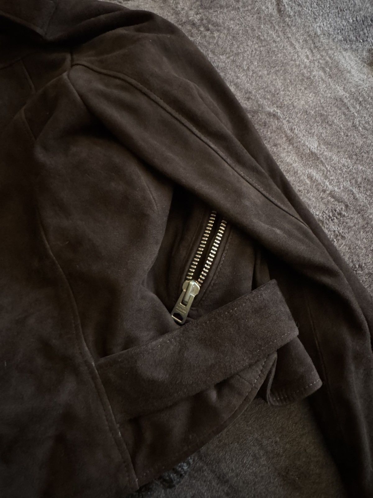 Allsaints All saints suede wrap biker brown jacket y2k NEW Size M / US 6-8 / IT 42-44 - 18 Thumbnail
