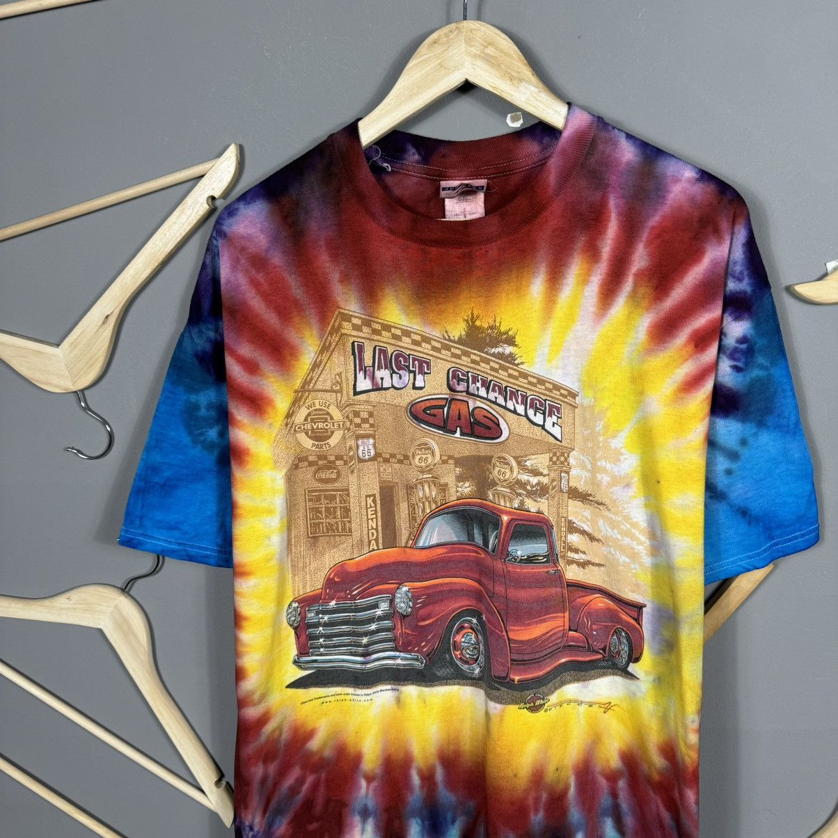 Vintage Vintage Jerzees “Last Chance Gas” Tie-Dye T-Shirt Size US L / EU 52-54 / 3 - 2 Thumbnail